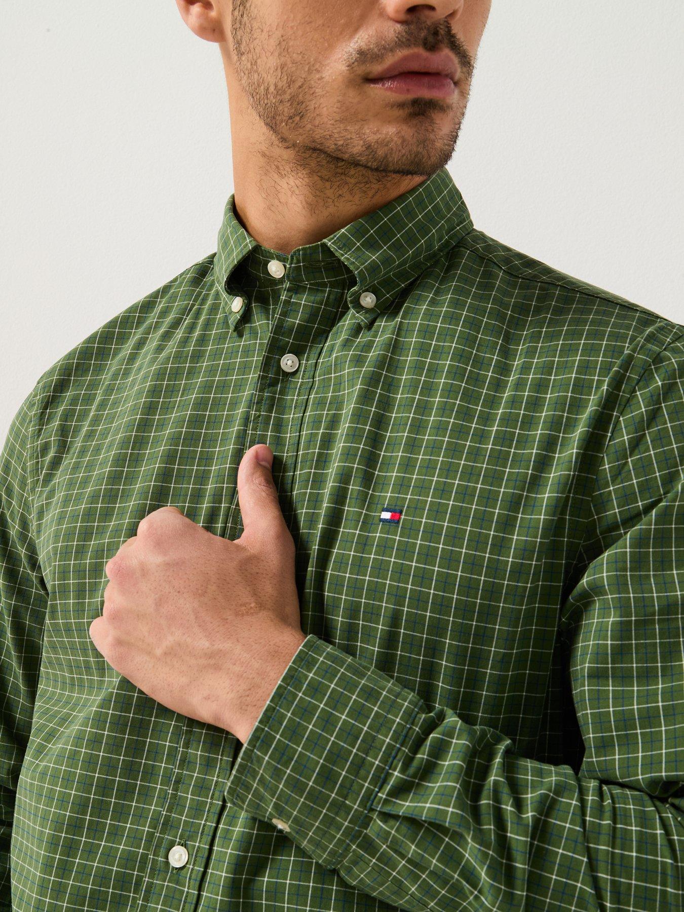 tommy-hilfiger-tattersall-check-poplin-regular-fit-shirt-greendetail