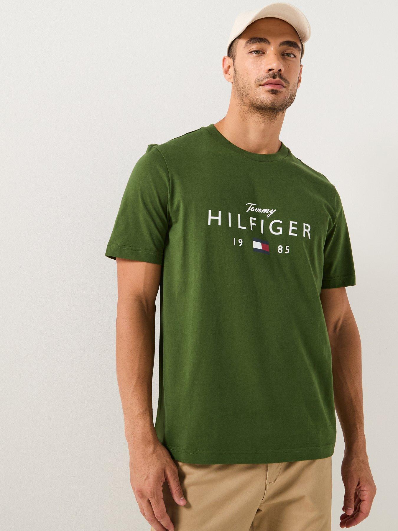 tommy-hilfiger-big-logo-print-flag-t-shirt-green