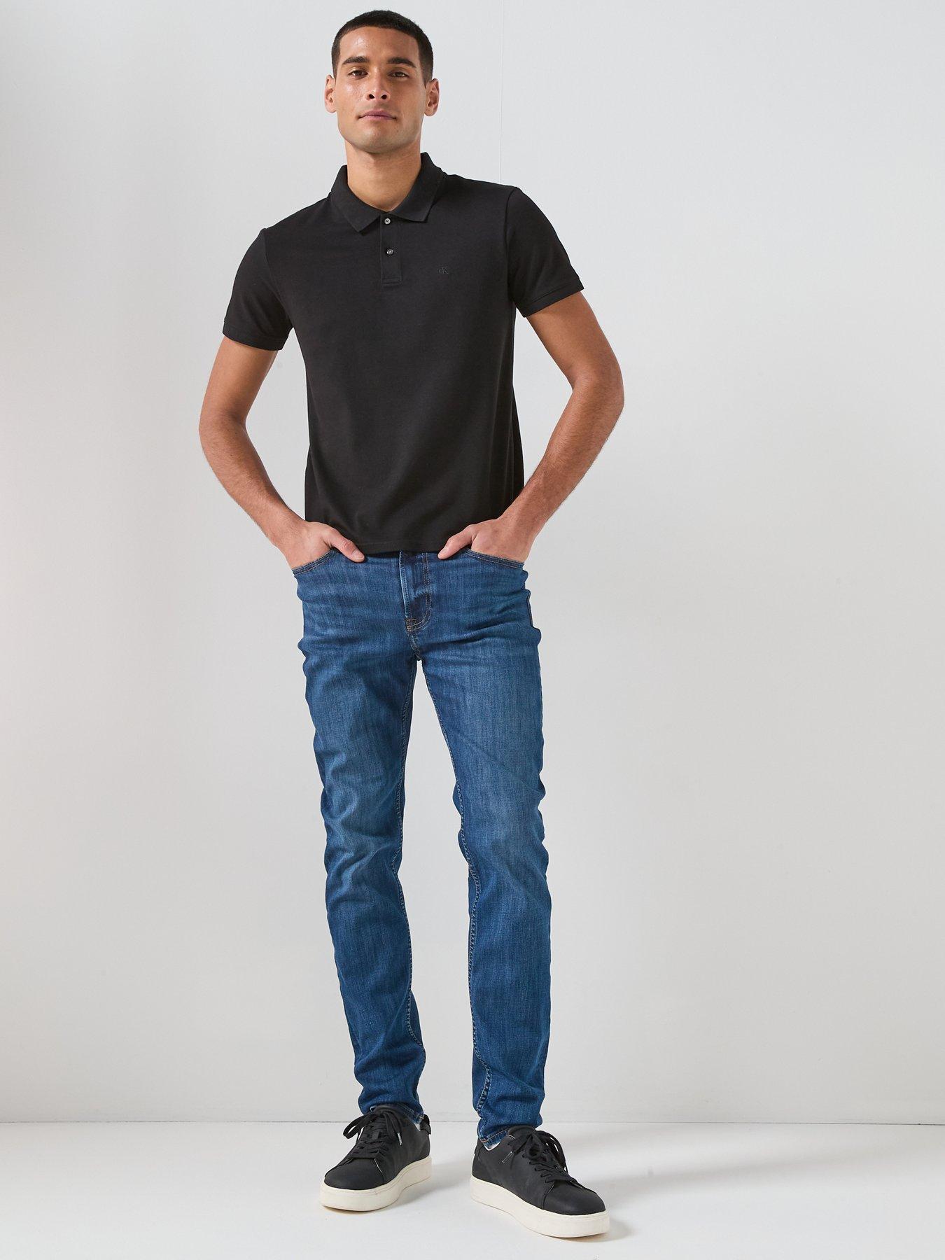 Image 3 of 6 of Calvin Klein Slim Fit Tapered Jean - Dark Blue