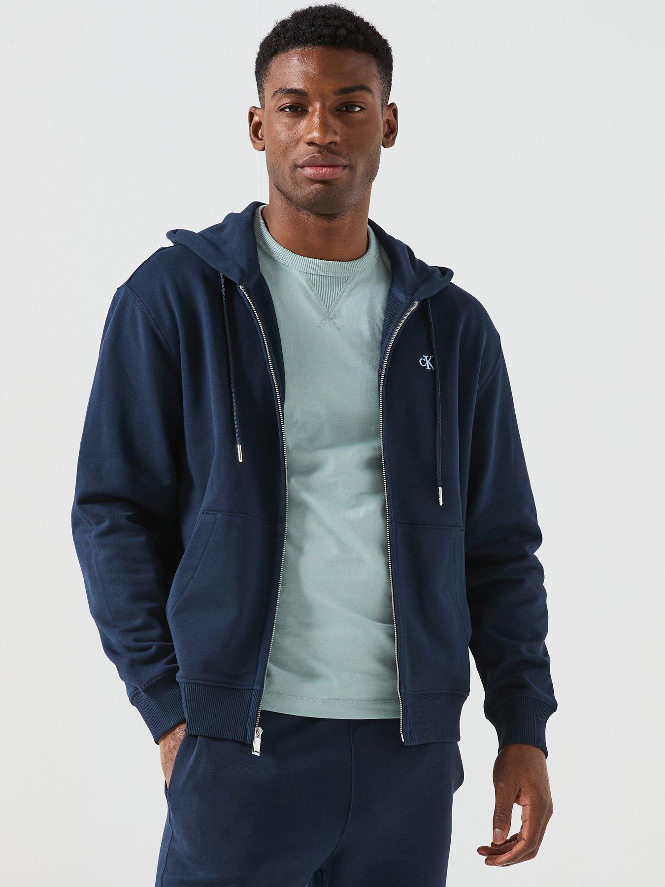 Calvin Klein Jeans Terry Monogram Hoodie - Navy