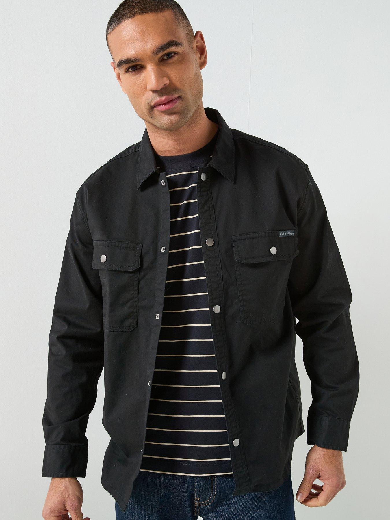 Image 1 of 6 of Calvin Klein Jeans Utility Relaxed Overshirt - Black