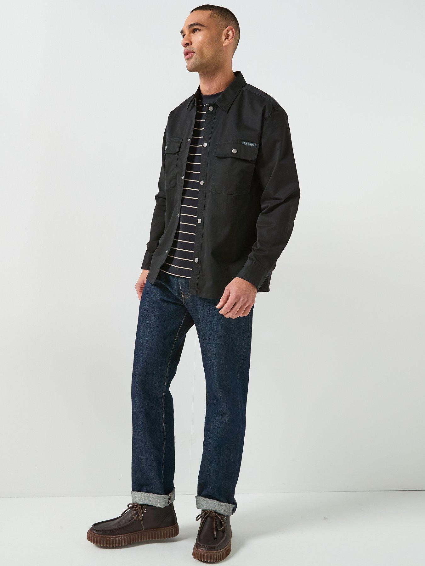 Image 3 of 6 of Calvin Klein Jeans Utility Relaxed Overshirt - Black