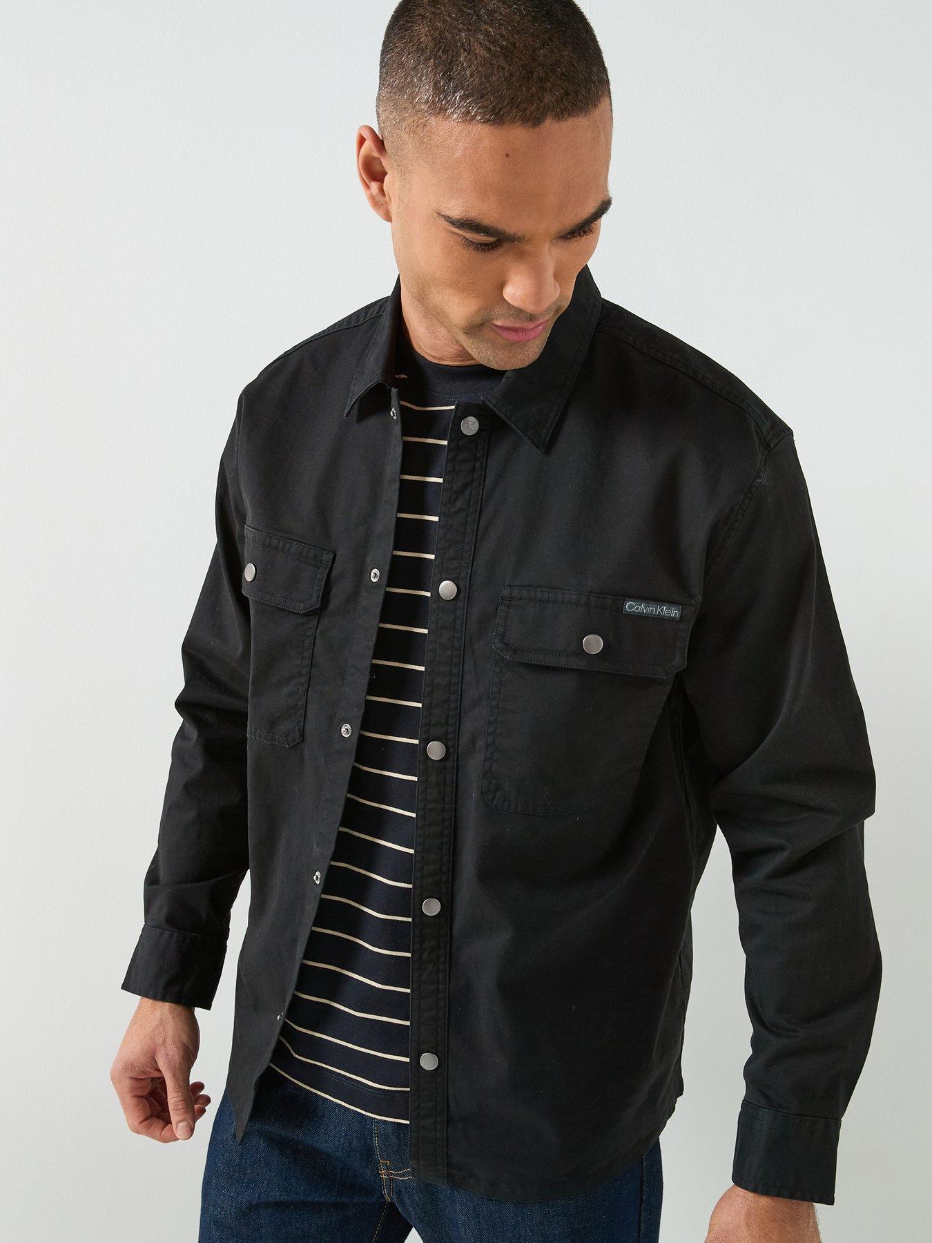 Image 5 of 6 of Calvin Klein Jeans Utility Relaxed Overshirt - Black