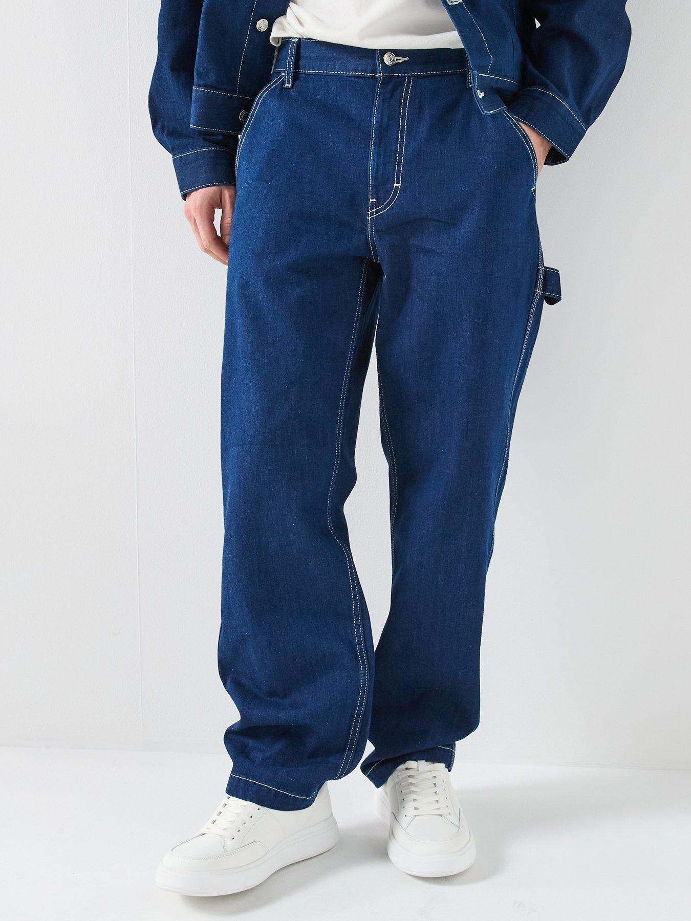 Image 1 of 6 of Calvin Klein Jeans Darted Carpenter Loose Fit - Dark Wash