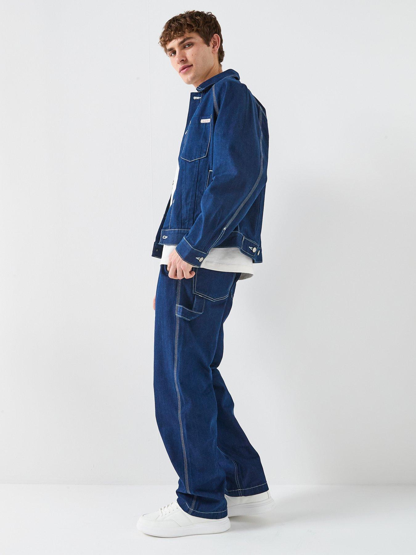 Image 4 of 6 of Calvin Klein Jeans Darted Carpenter Loose Fit - Dark Wash