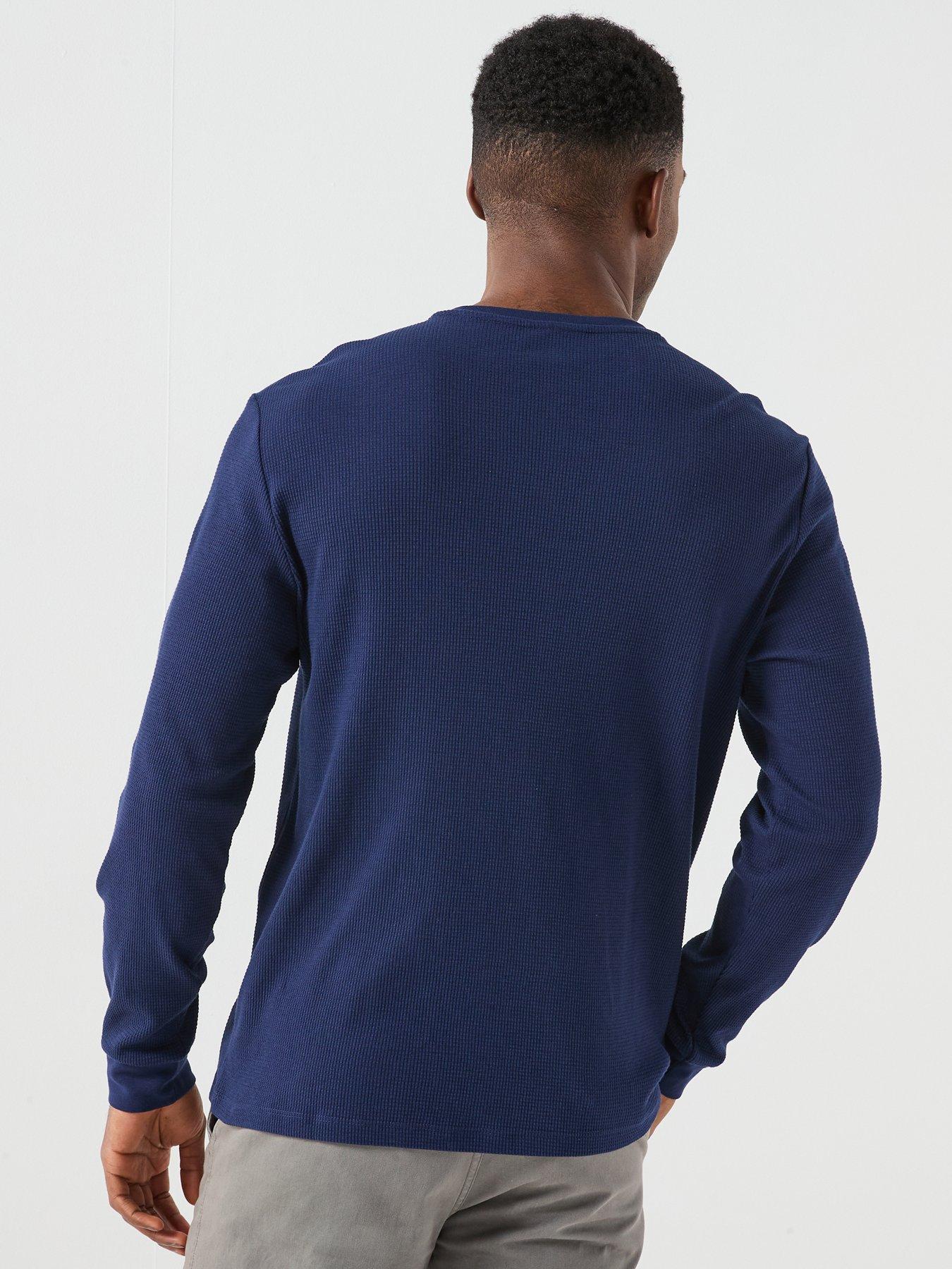 calvin-klein-jeans-long-sleeve-waffle-badge-t-shirt-navystillFront