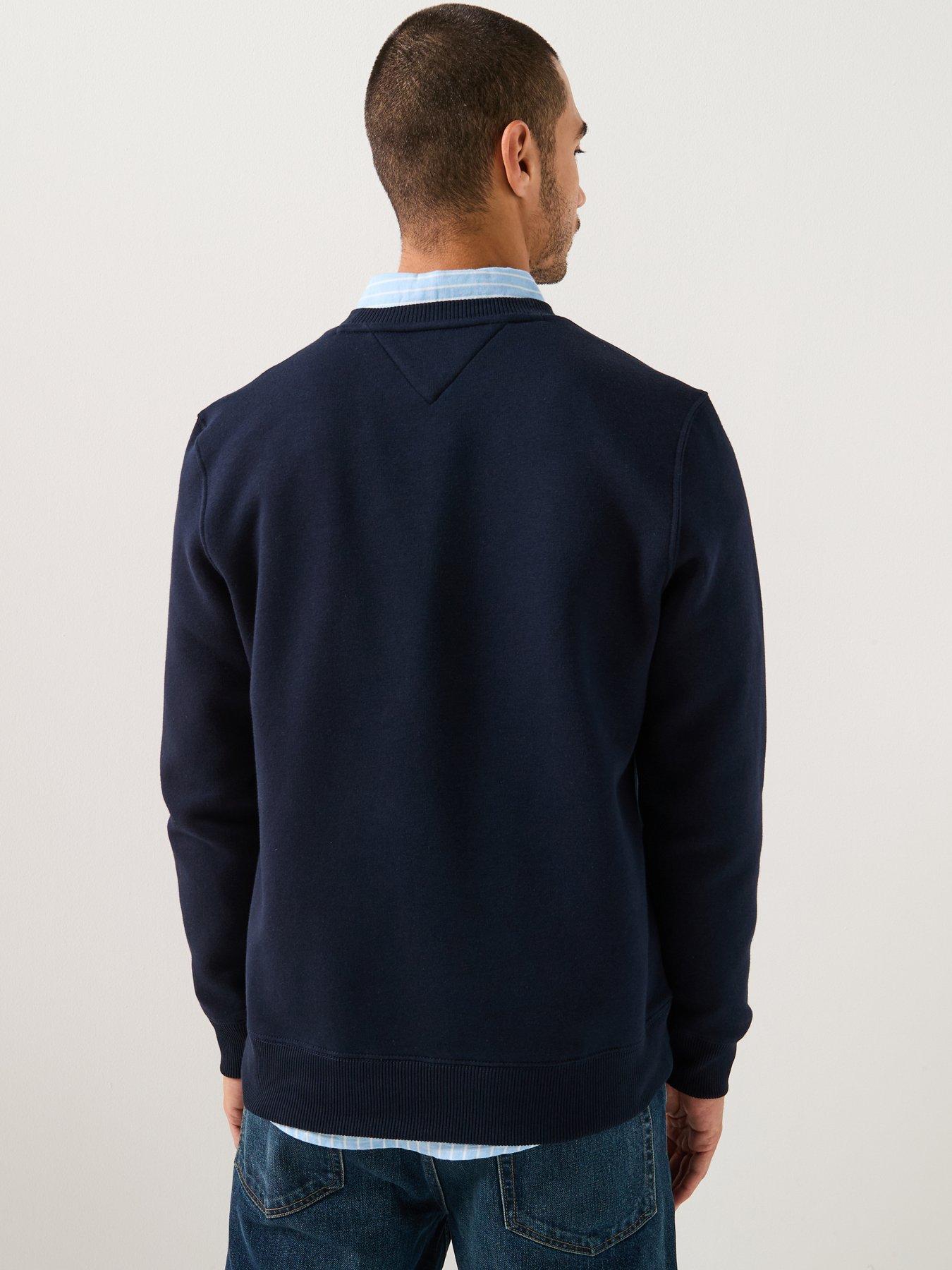 tommy-hilfiger-embroidered-small-flag-crew-sweatshirt-navystillFront