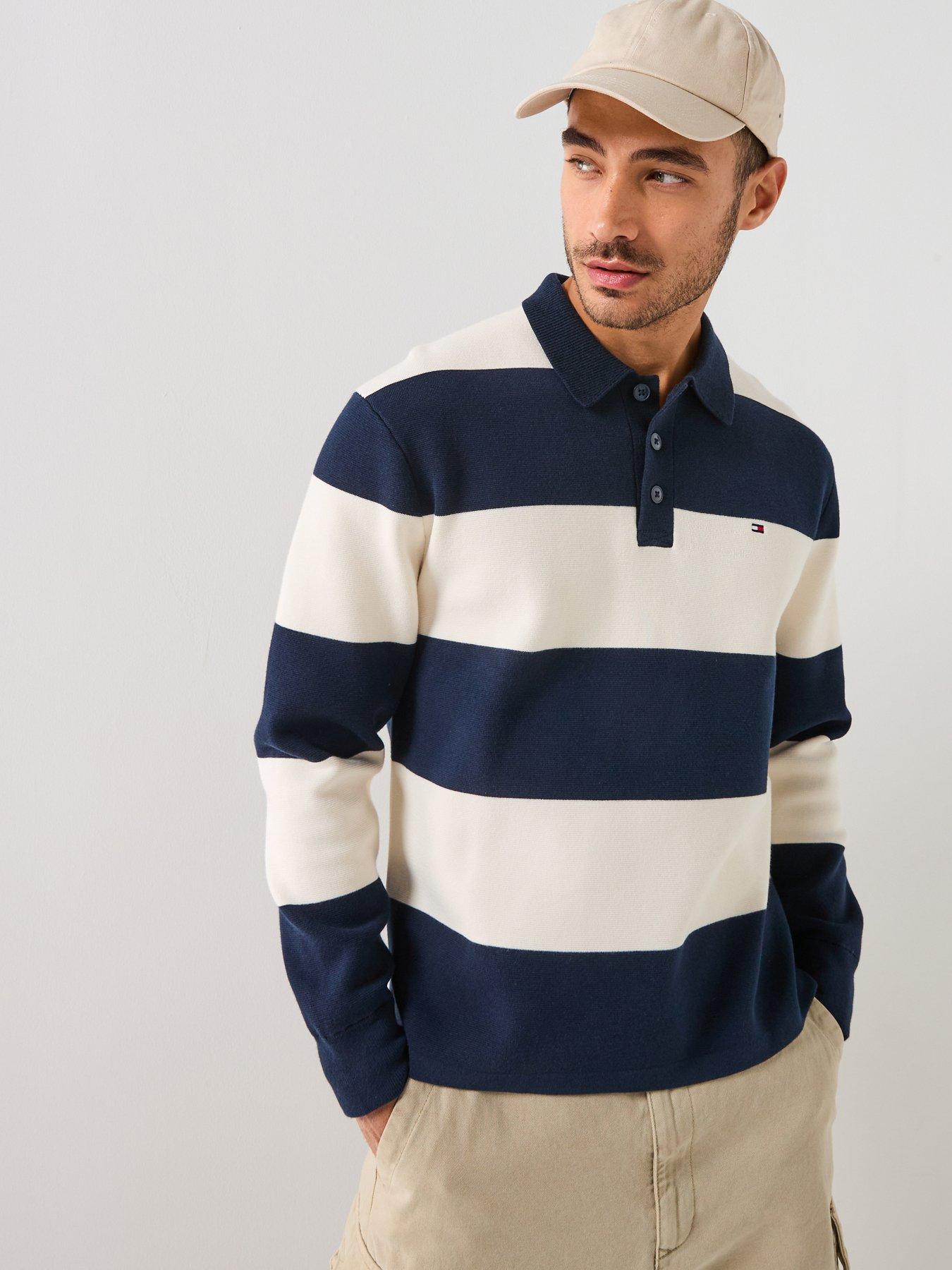 Tommy Hilfiger Milano Knitted Rugby Polo Shirt - Navy