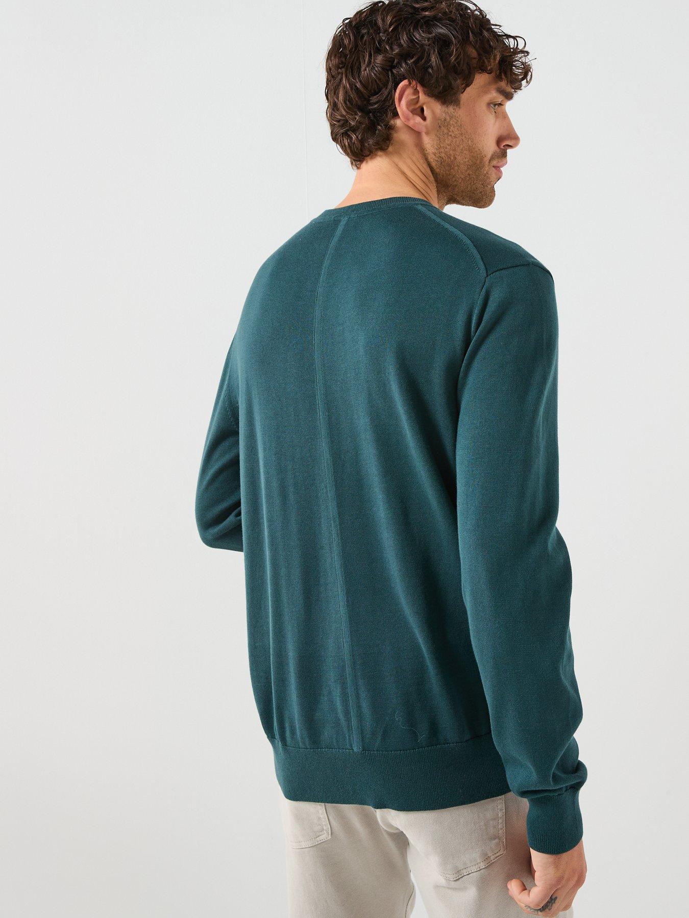 calvin-klein-supima-cotton-crew-neck-knitted-jumper-greenstillFront
