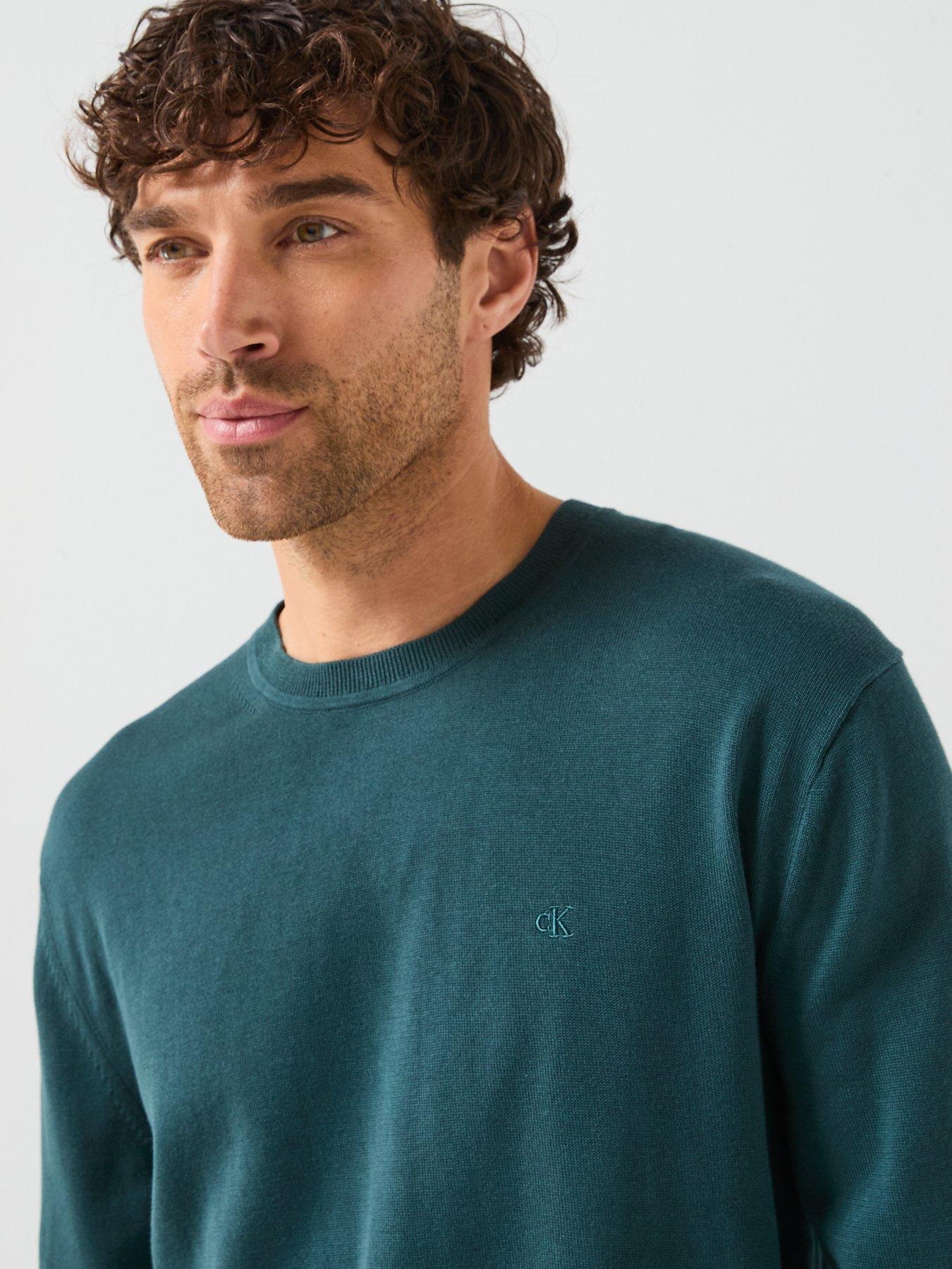 calvin-klein-supima-cotton-crew-neck-knitted-jumper-greendetail