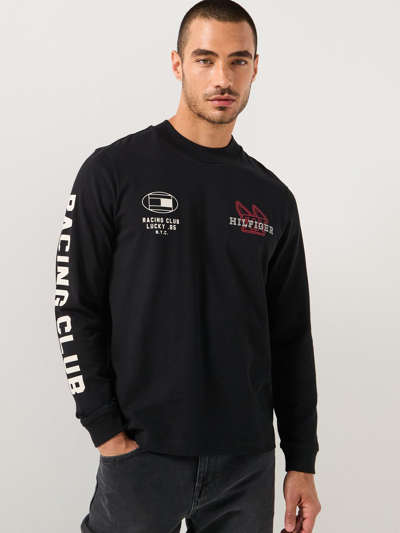 Tommy Hilfiger Modern Athleisure Printed Long Sleeve T-Shirt - Black