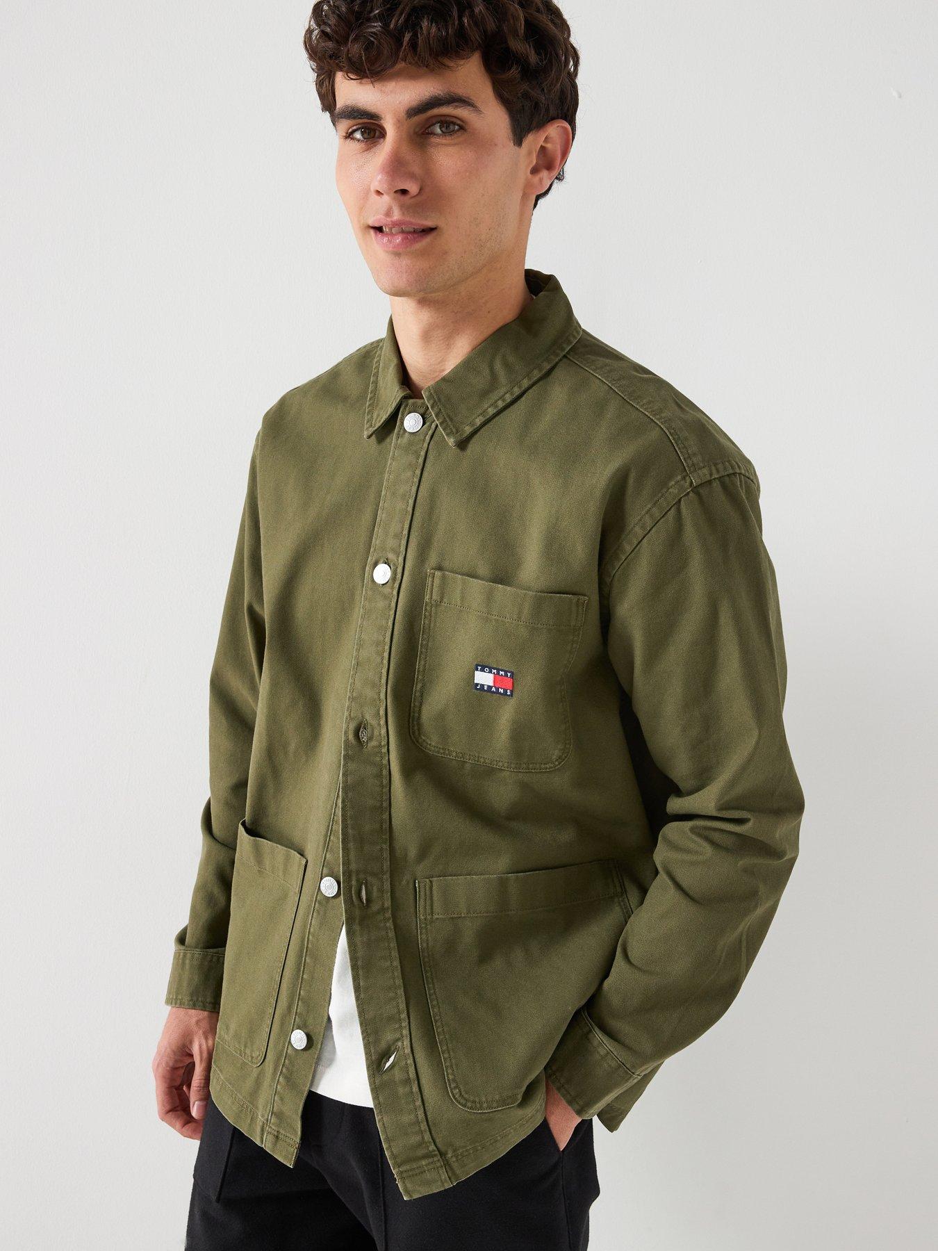 Tommy Jeans Essential Overshirt - Dark Green