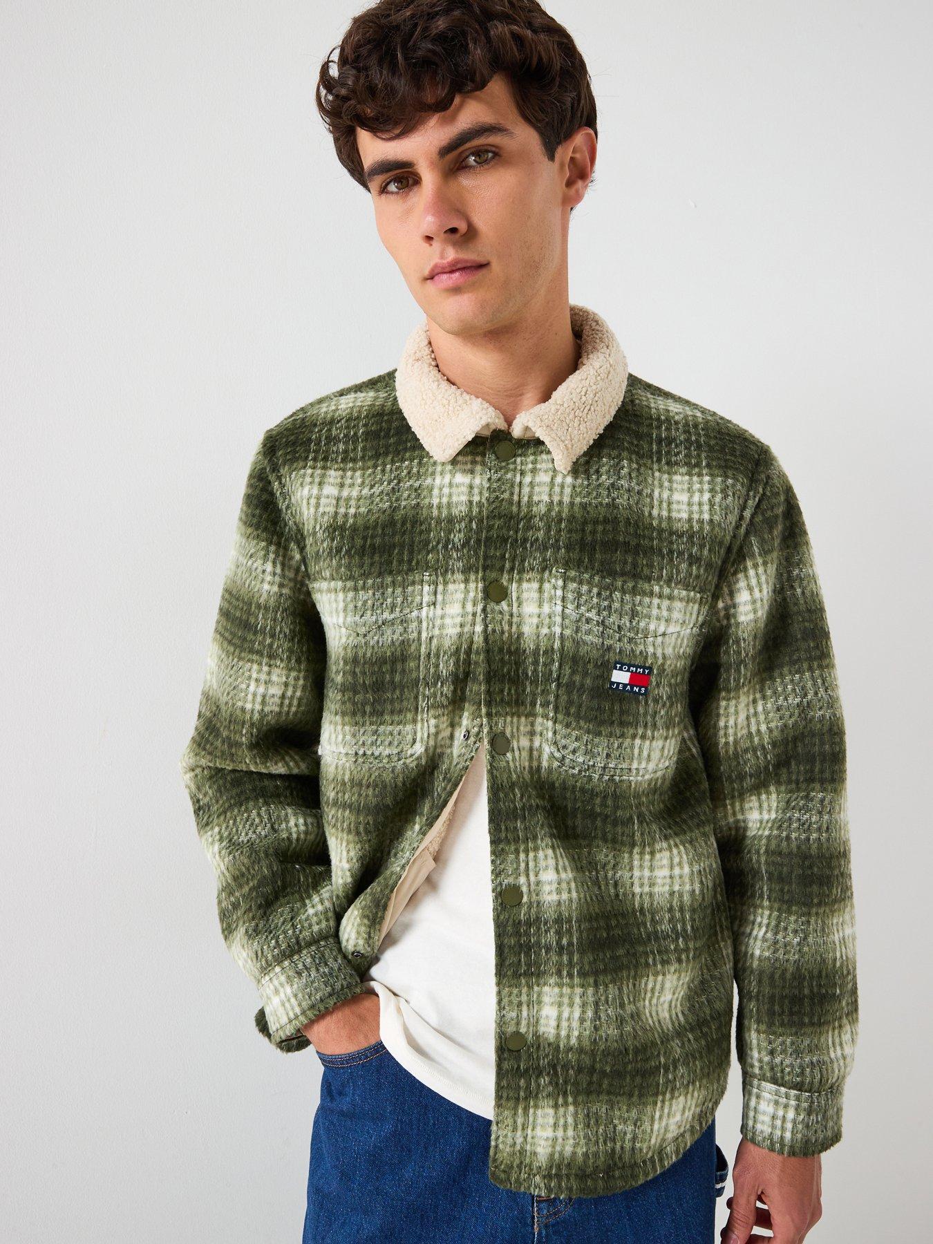 tommy-jeans-check-teddy-overshirt-dark-green