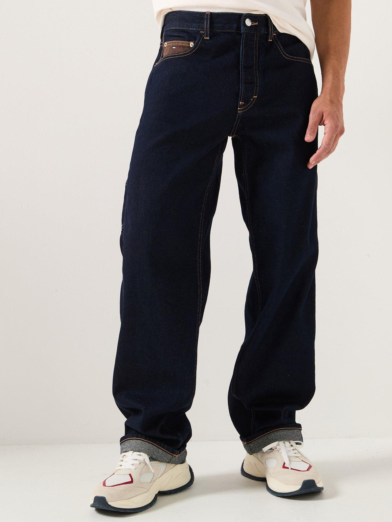 Tommy Jeans Jaimie Relaxed Straight Fit Carpenter Jeans - Dark Blue