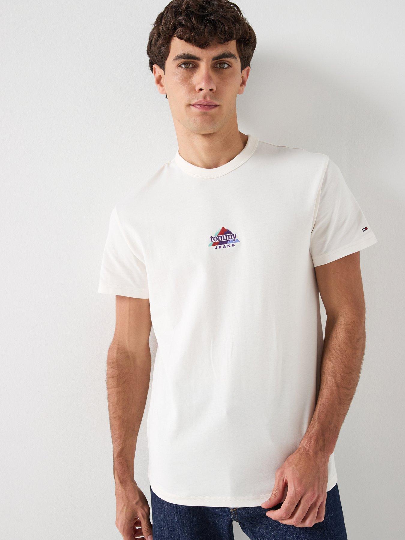 Image 1 of 5 of Tommy Jeans Regular Fit Peaks T-Shirt - White