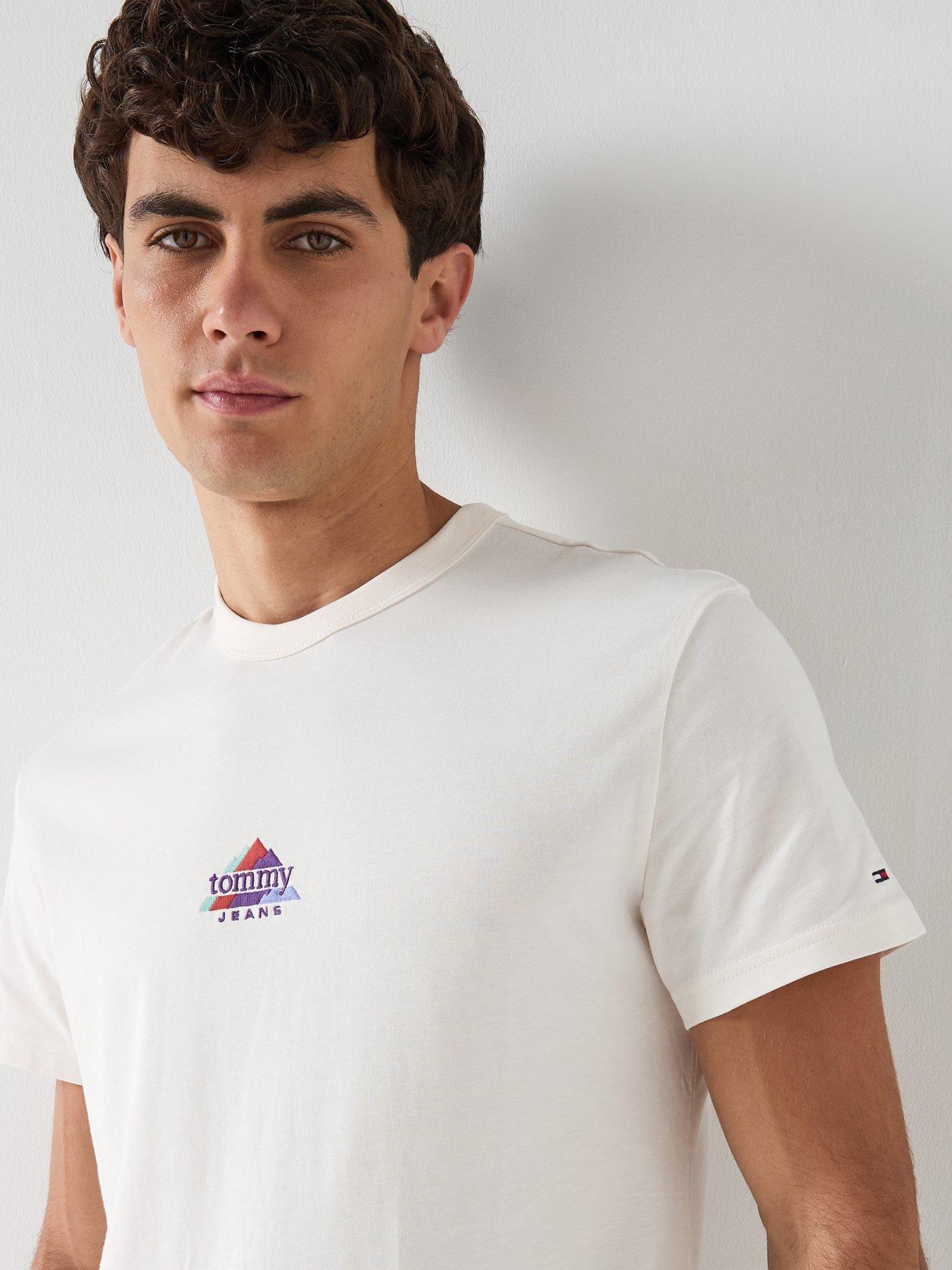 Image 4 of 5 of Tommy Jeans Regular Fit Peaks T-Shirt - White