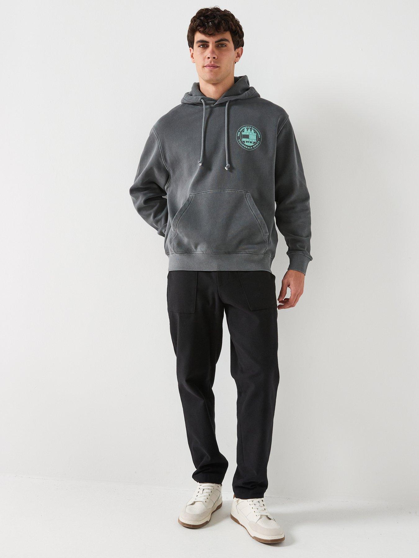 Image 6 of 6 of Tommy Jeans Regular Fit Backprint Washed Pullover Hoodie - Black