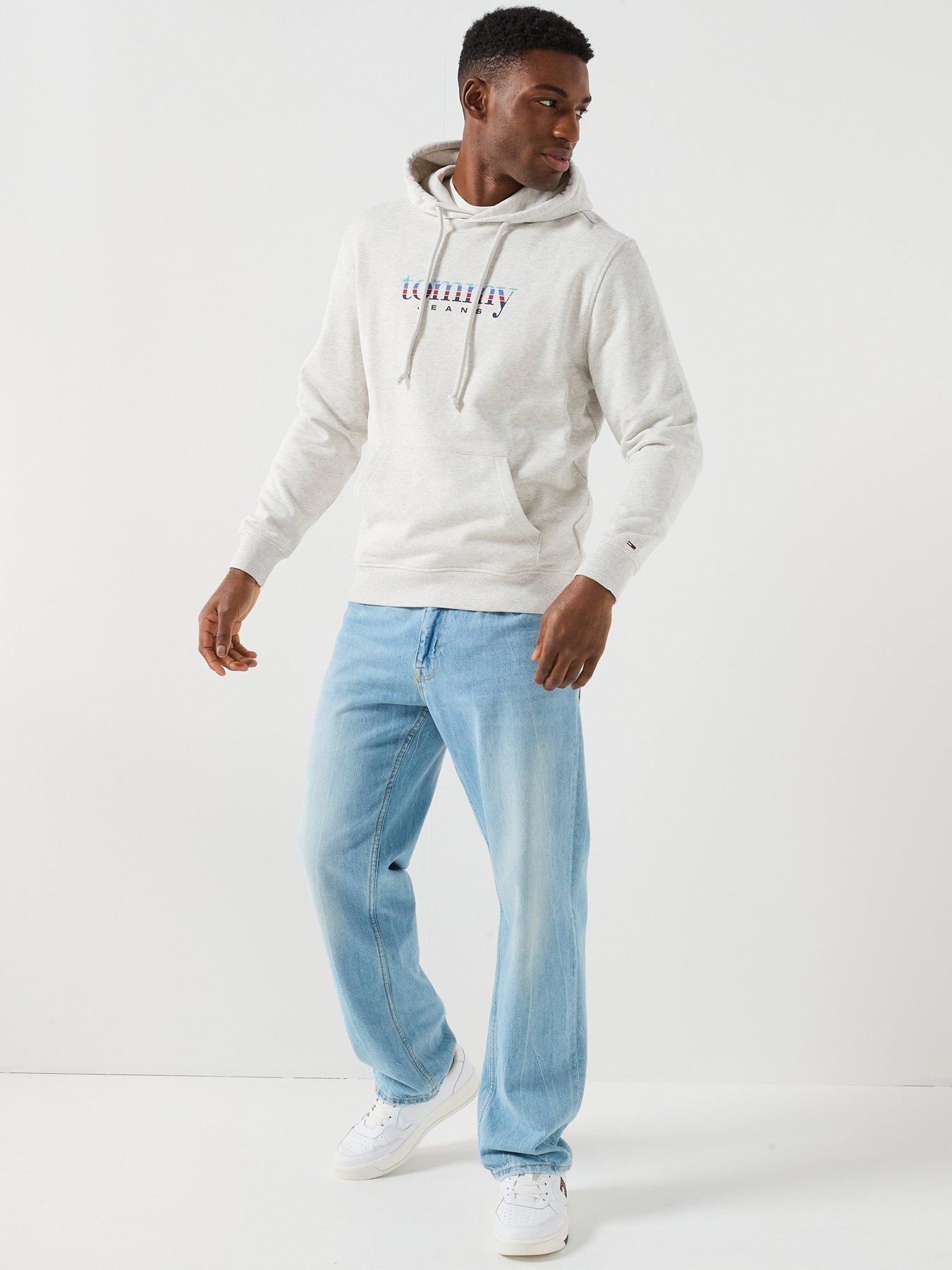 Image 3 of 6 of Tommy Jeans Regular Fit Entry Play Pullover Hoodie - Light Grey