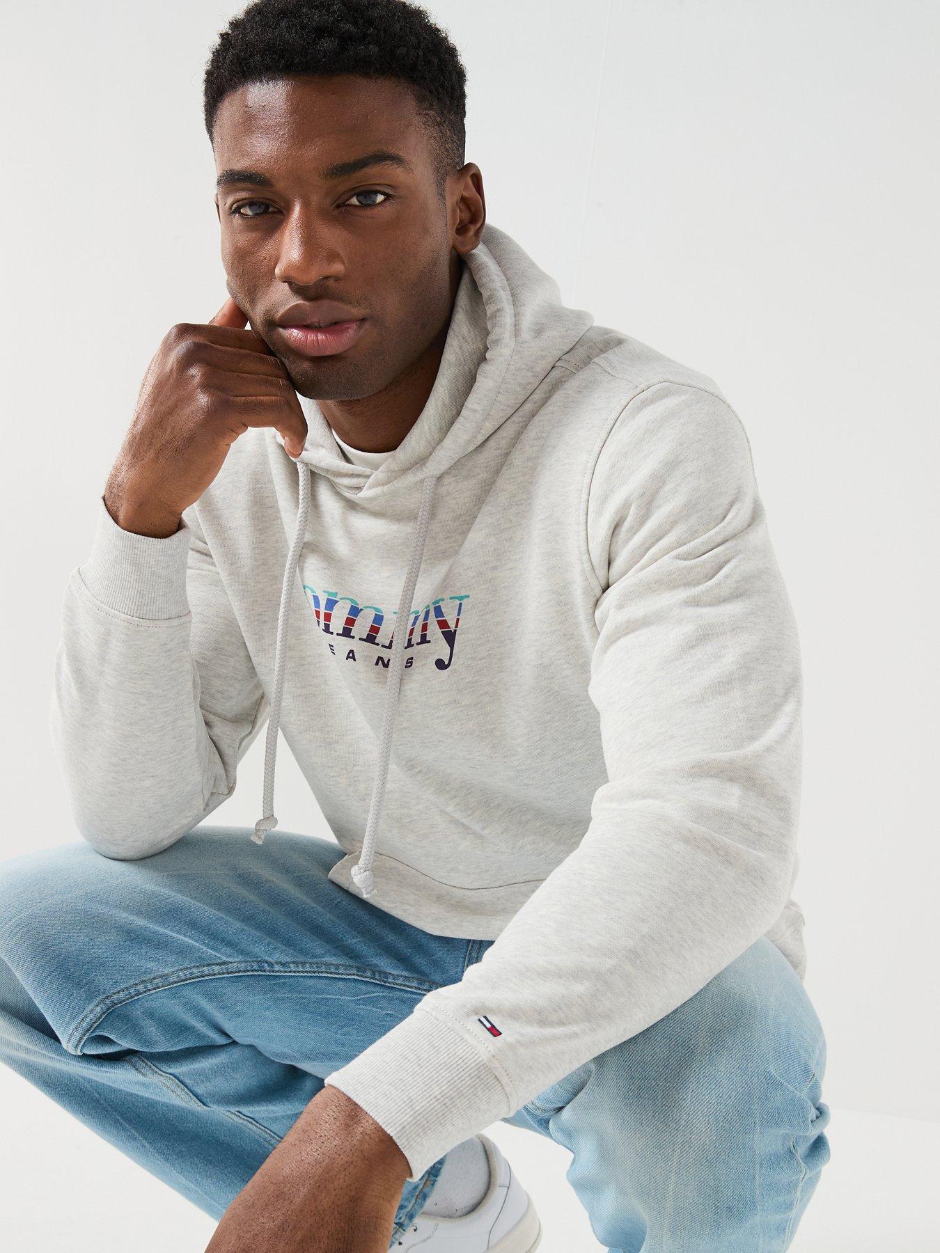 Image 5 of 6 of Tommy Jeans Regular Fit Entry Play Pullover Hoodie - Light Grey