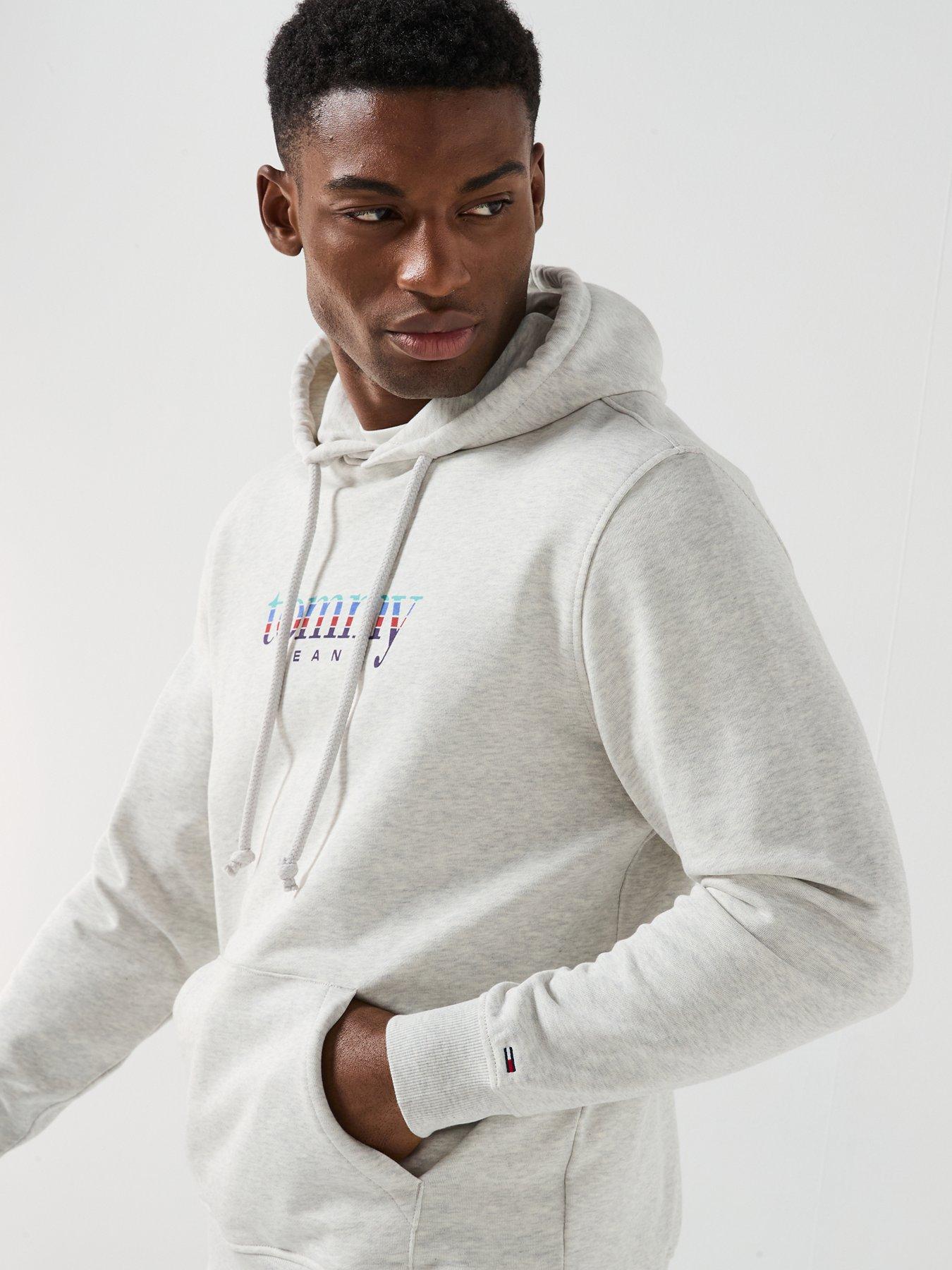 Image 6 of 6 of Tommy Jeans Regular Fit Entry Play Pullover Hoodie - Light Grey