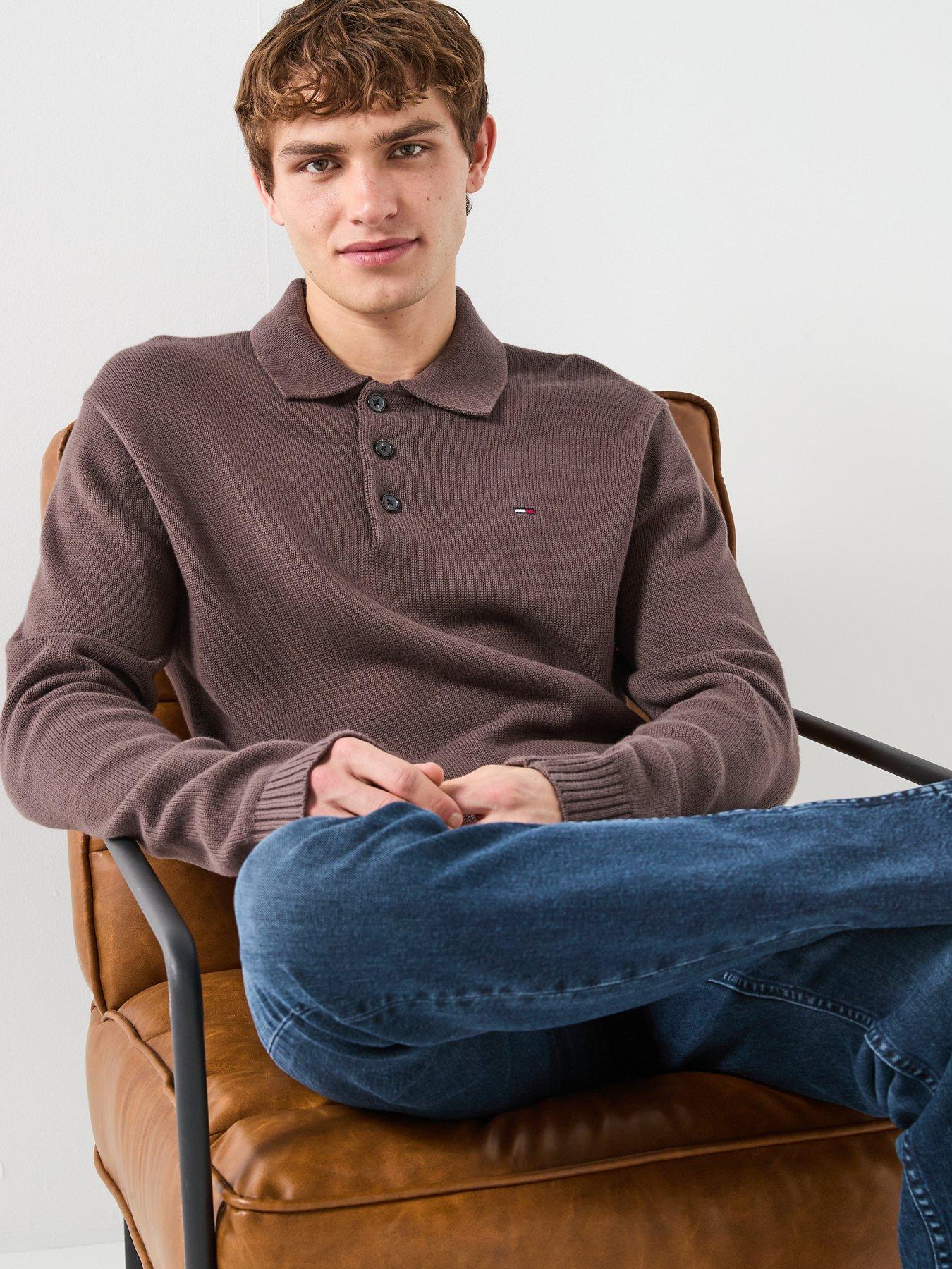 tommy-jeans-slim-essential-polo-knitted-jumper-brownoutfit