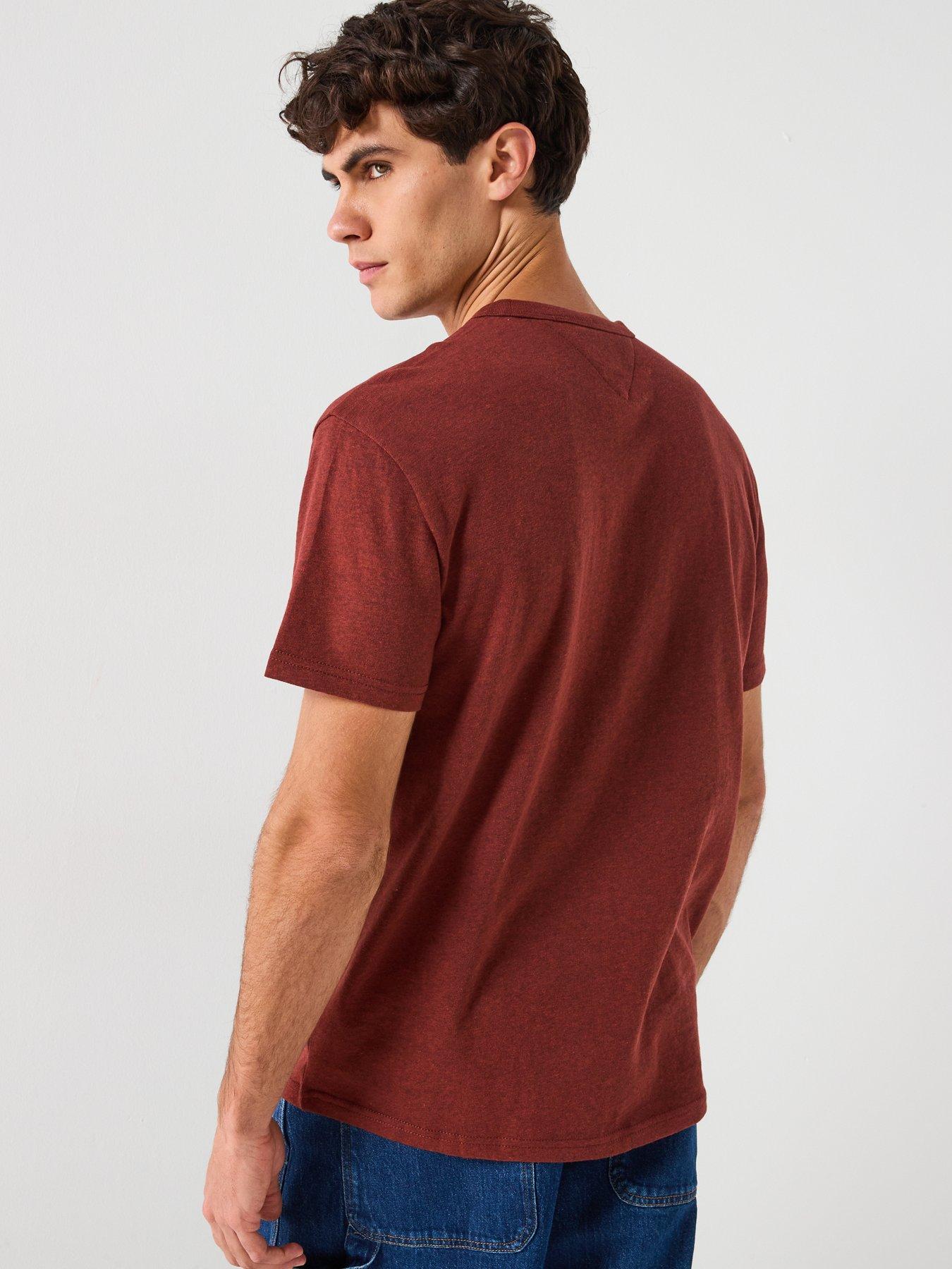 Image 2 of 4 of Tommy Jeans Regular Fit Badge T-Shirt - Dark Red