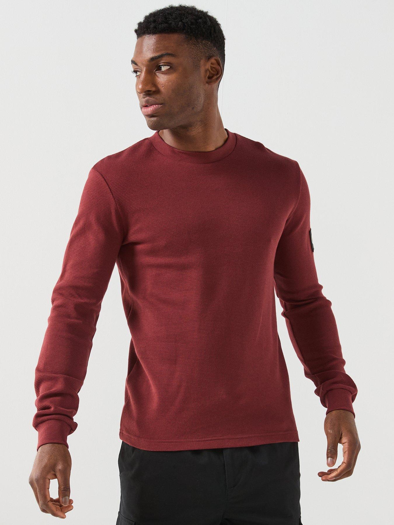 calvin-klein-jeans-waffle-long-sleeve-t-shirt-brown