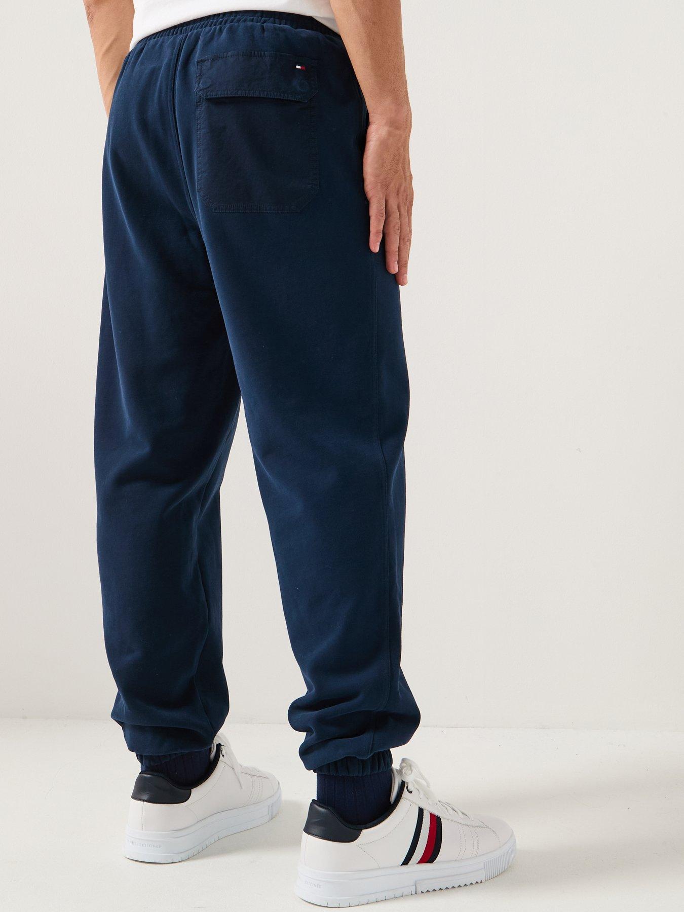 tommy-hilfiger-mix-media-cuff-joggers-navystillFront