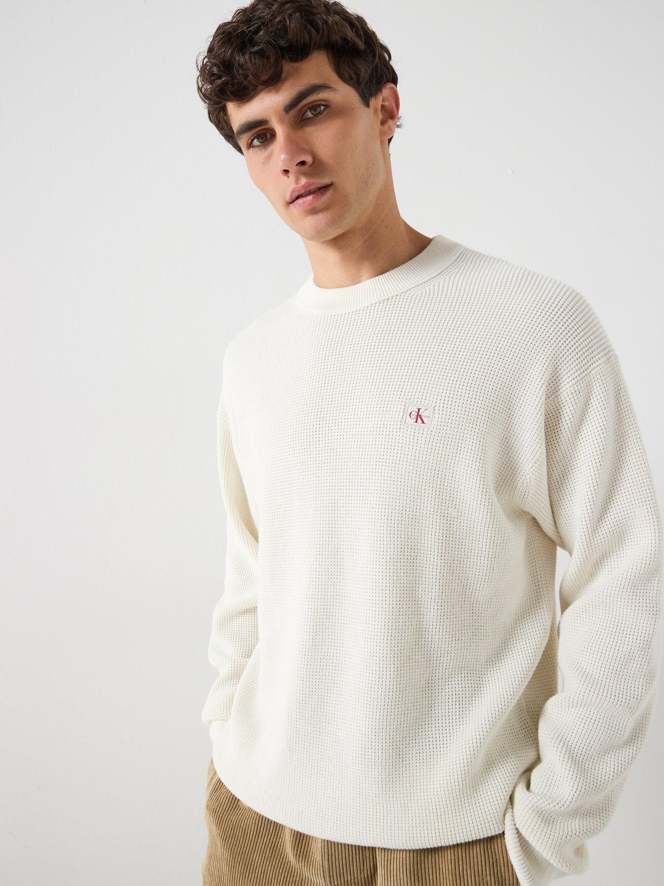 calvin-klein-jeans-cotton-waffle-knitted-jumper-cream