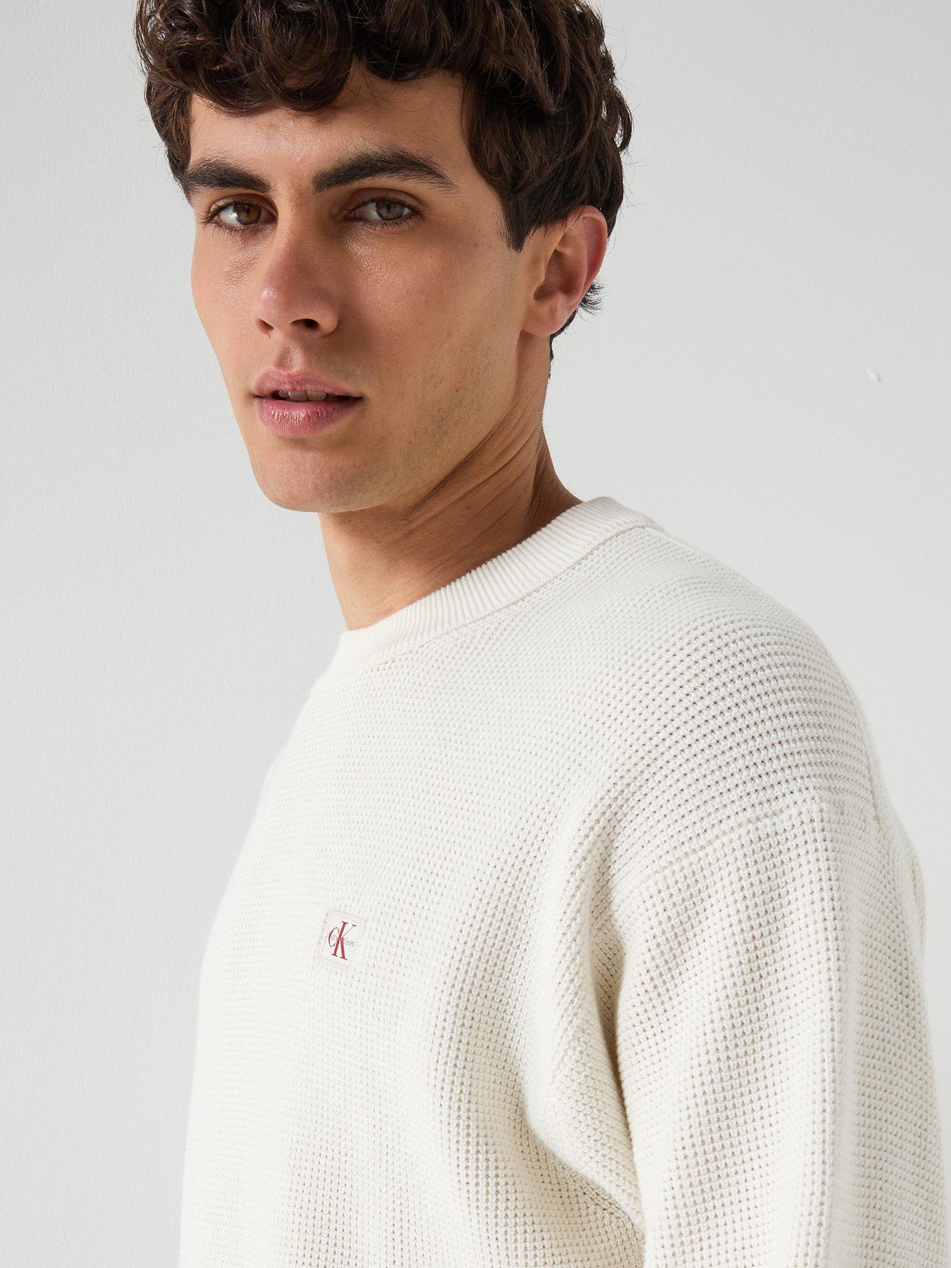 calvin-klein-jeans-cotton-waffle-knitted-jumper-creamoutfit