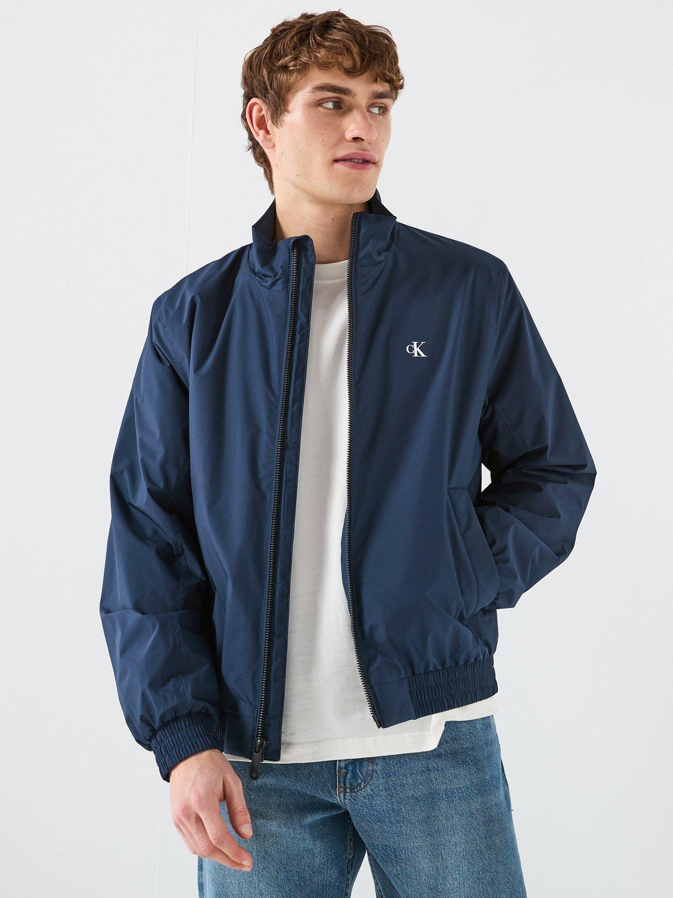 Image 1 of 6 of Calvin Klein Jeans Ripstop Padded Harrington Jacket - Navy