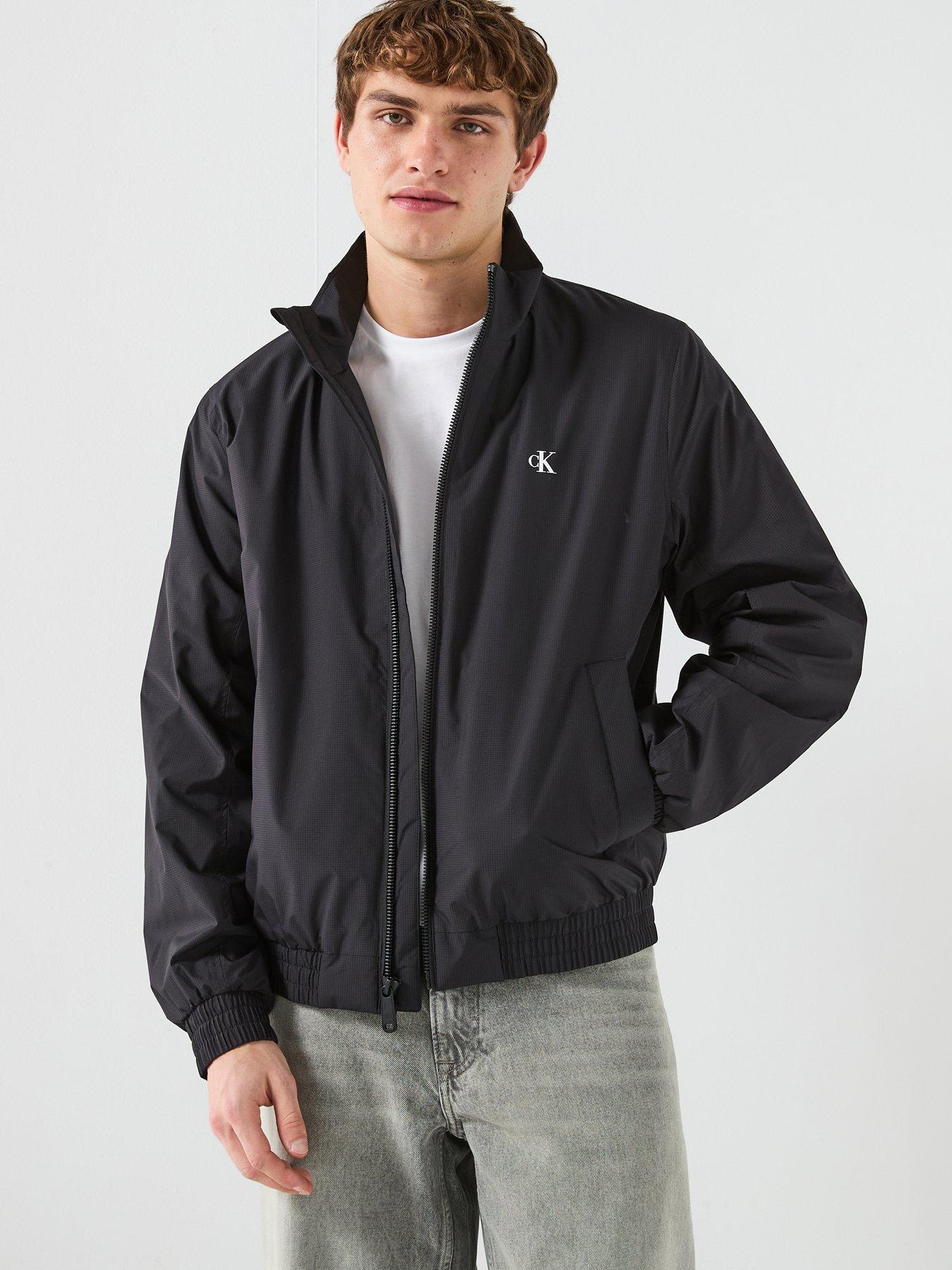 Image 1 of 6 of Calvin Klein Jeans Ripstop Padded Harrington Jacket - Black