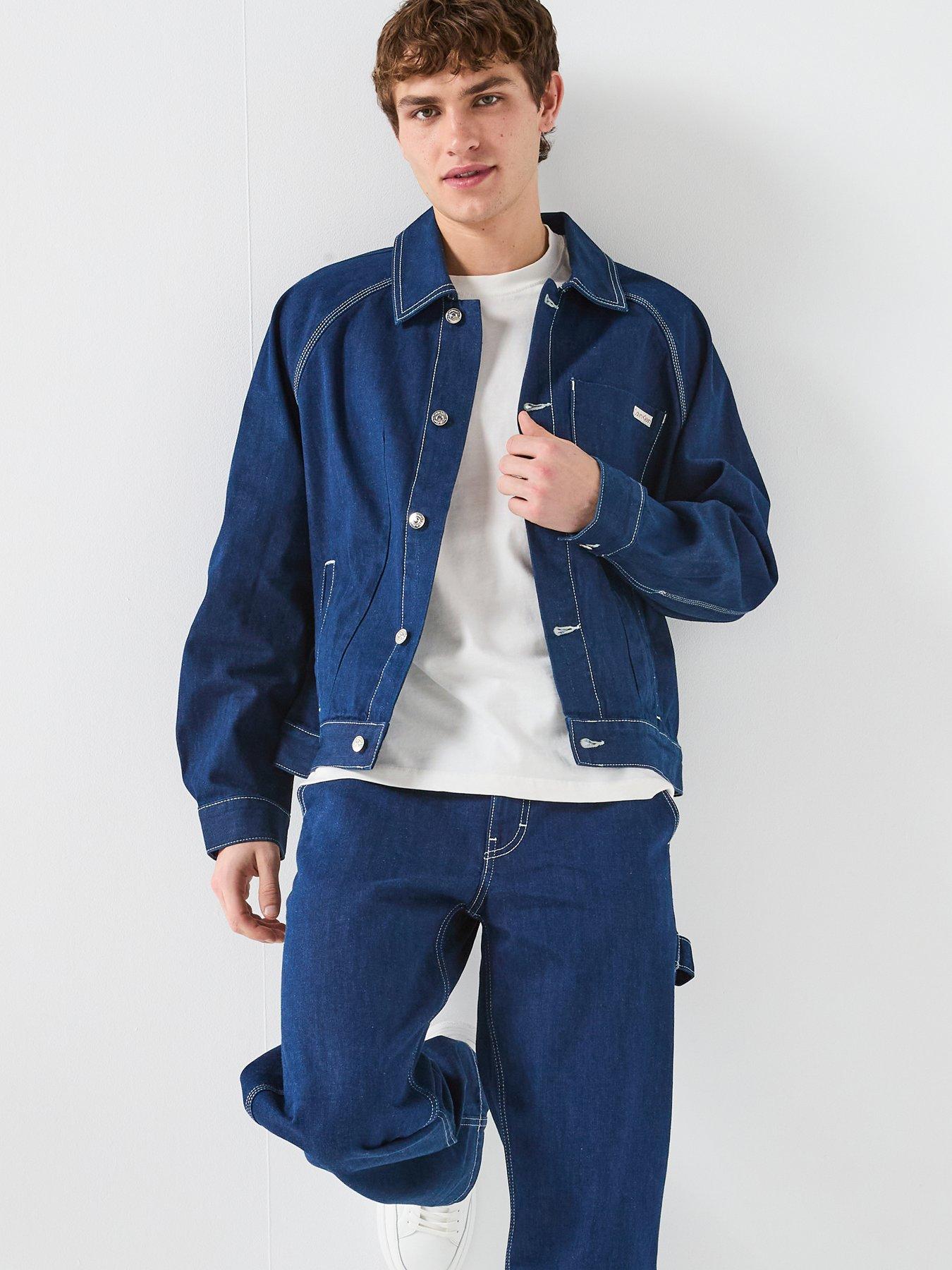 Image 1 of 6 of Calvin Klein Jeans Calvin Klein Jeans Darted Workwear Denim Jacket - Blue