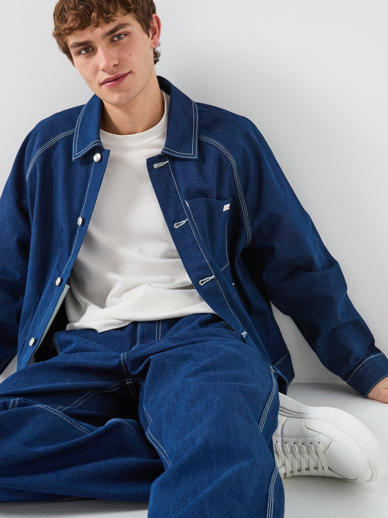 Image 6 of 6 of Calvin Klein Jeans Calvin Klein Jeans Darted Workwear Denim Jacket - Blue