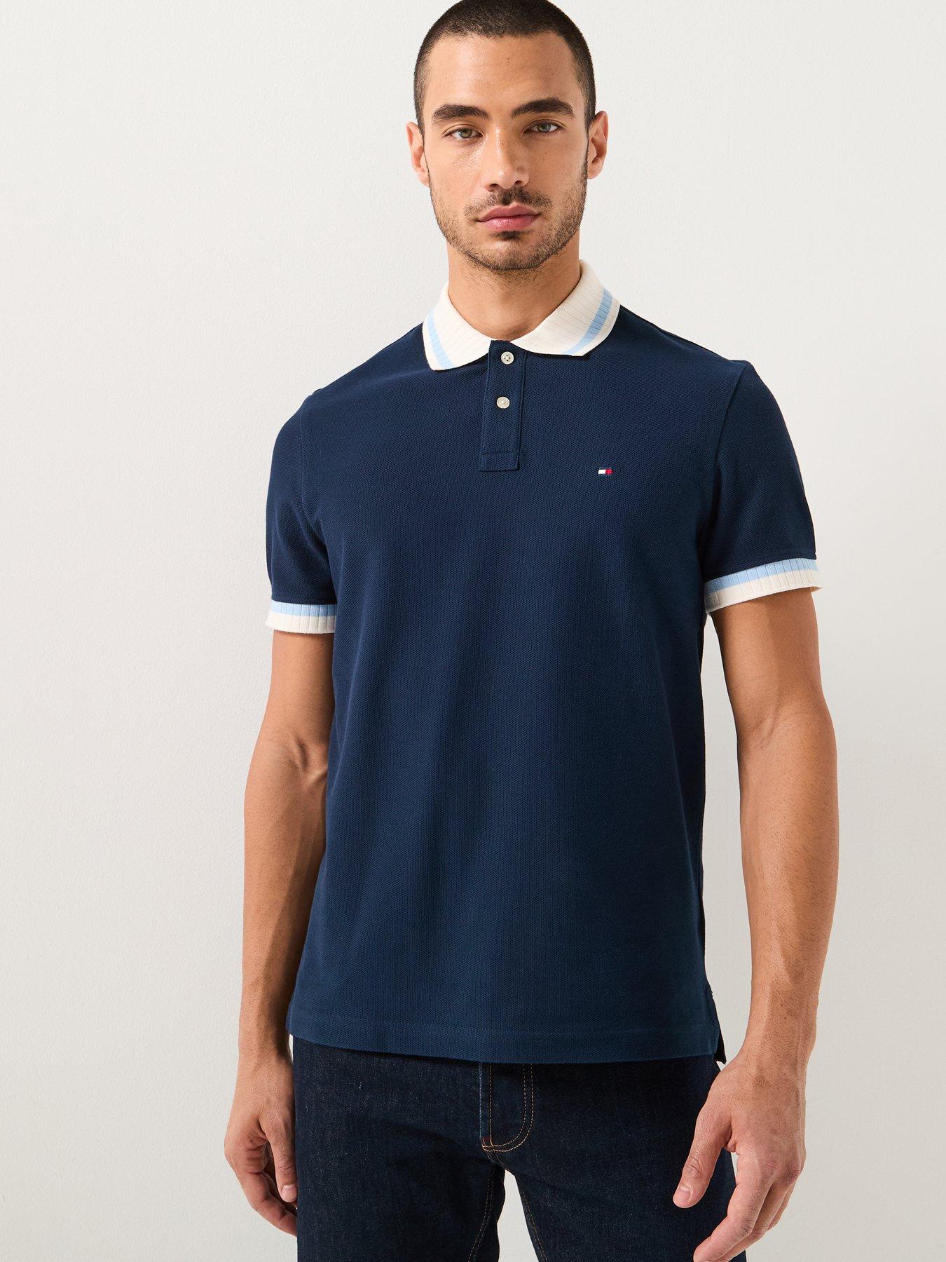 tommy-hilfiger-contrast-collar-regular-fit-polo-shirt-navy