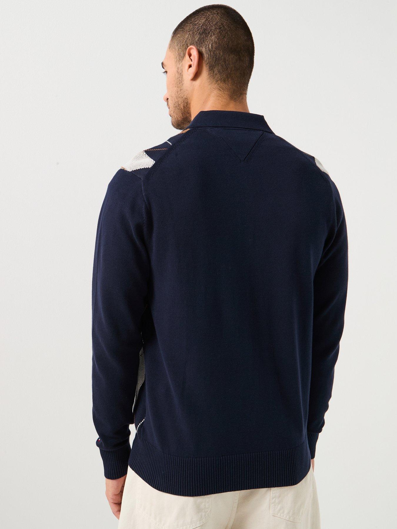 tommy-hilfiger-argyle-long-sleeve-rugby-knitted-jumper-navystillFront