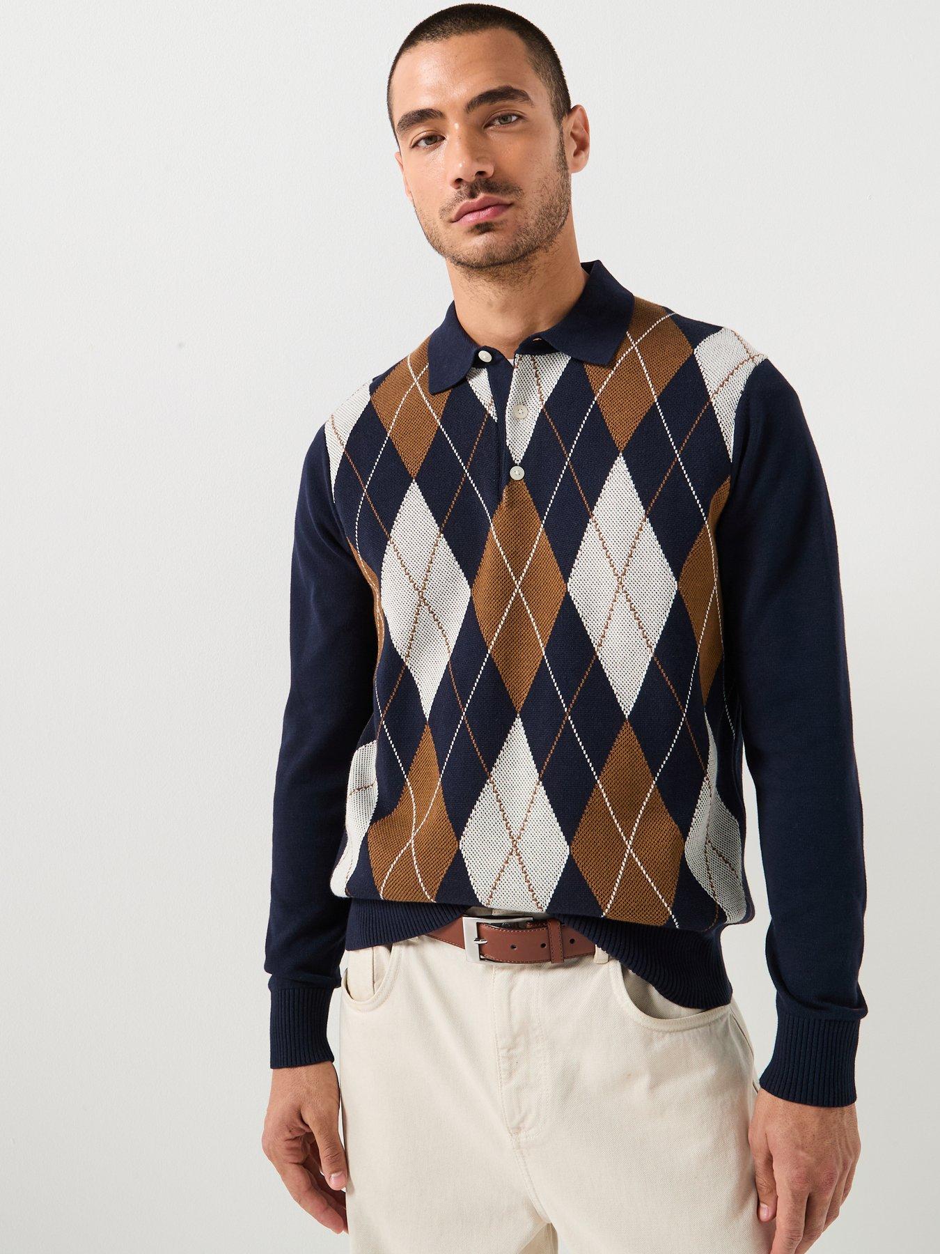 tommy-hilfiger-argyle-long-sleeve-rugby-knitted-jumper-navydetail