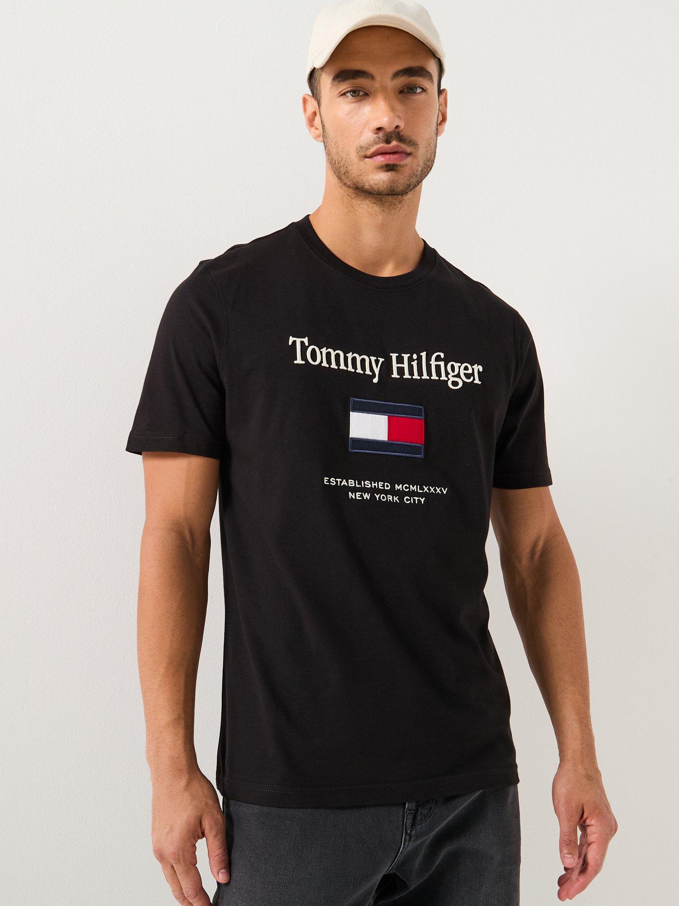 tommy-hilfiger-embroidered-large-flag-t-shirt-black