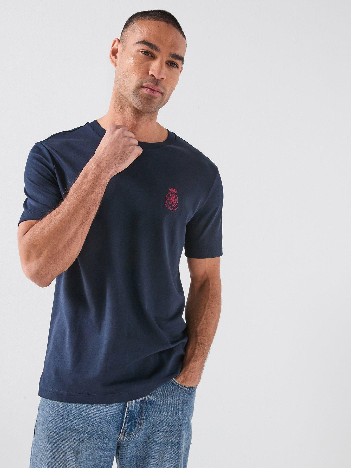 tommy-hilfiger-crest-logo-interlock-t-shirt-navyfront