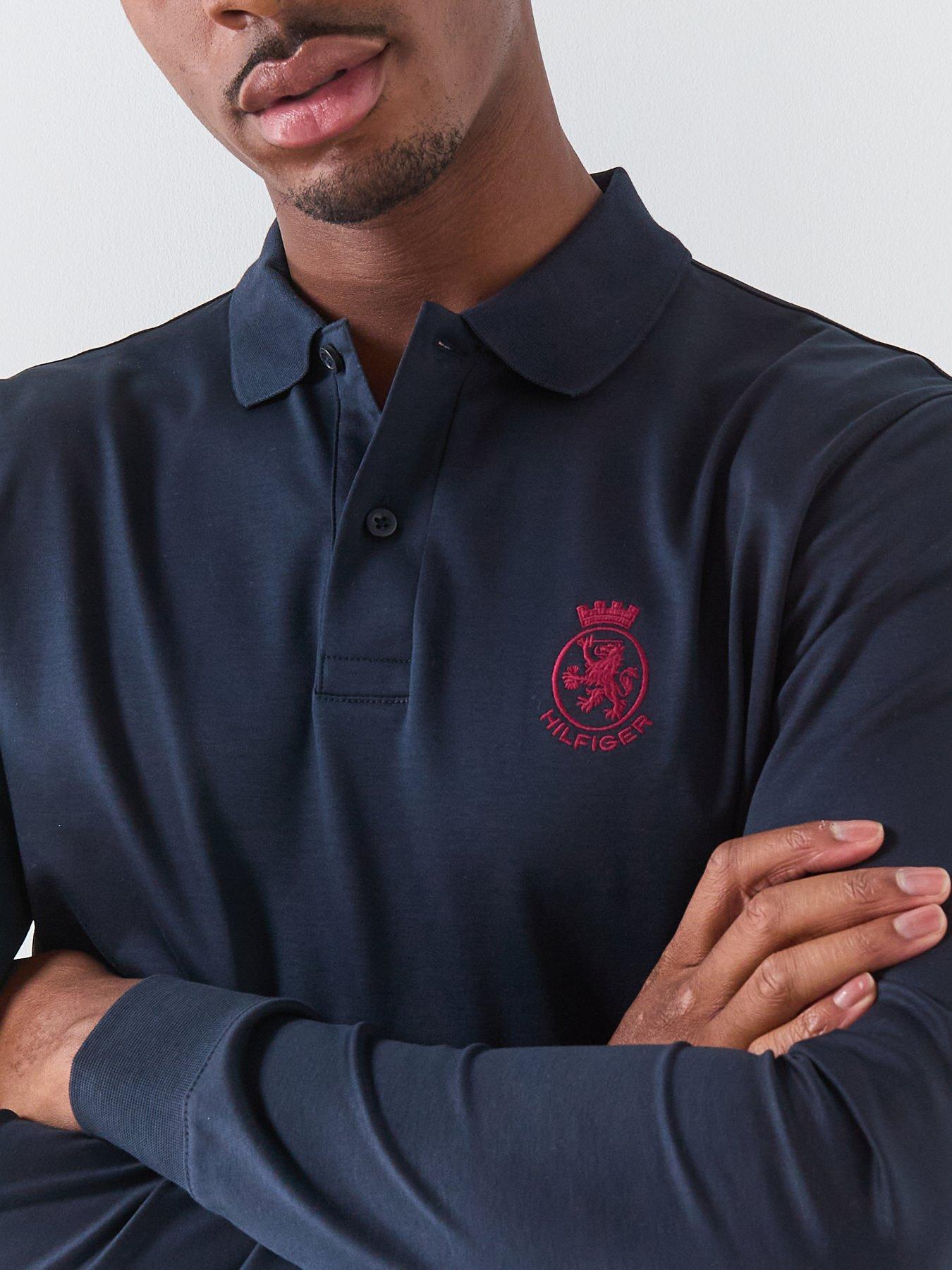 tommy-hilfiger-crest-logo-interlock-long-sleeve-polo-shirt-navyoutfit