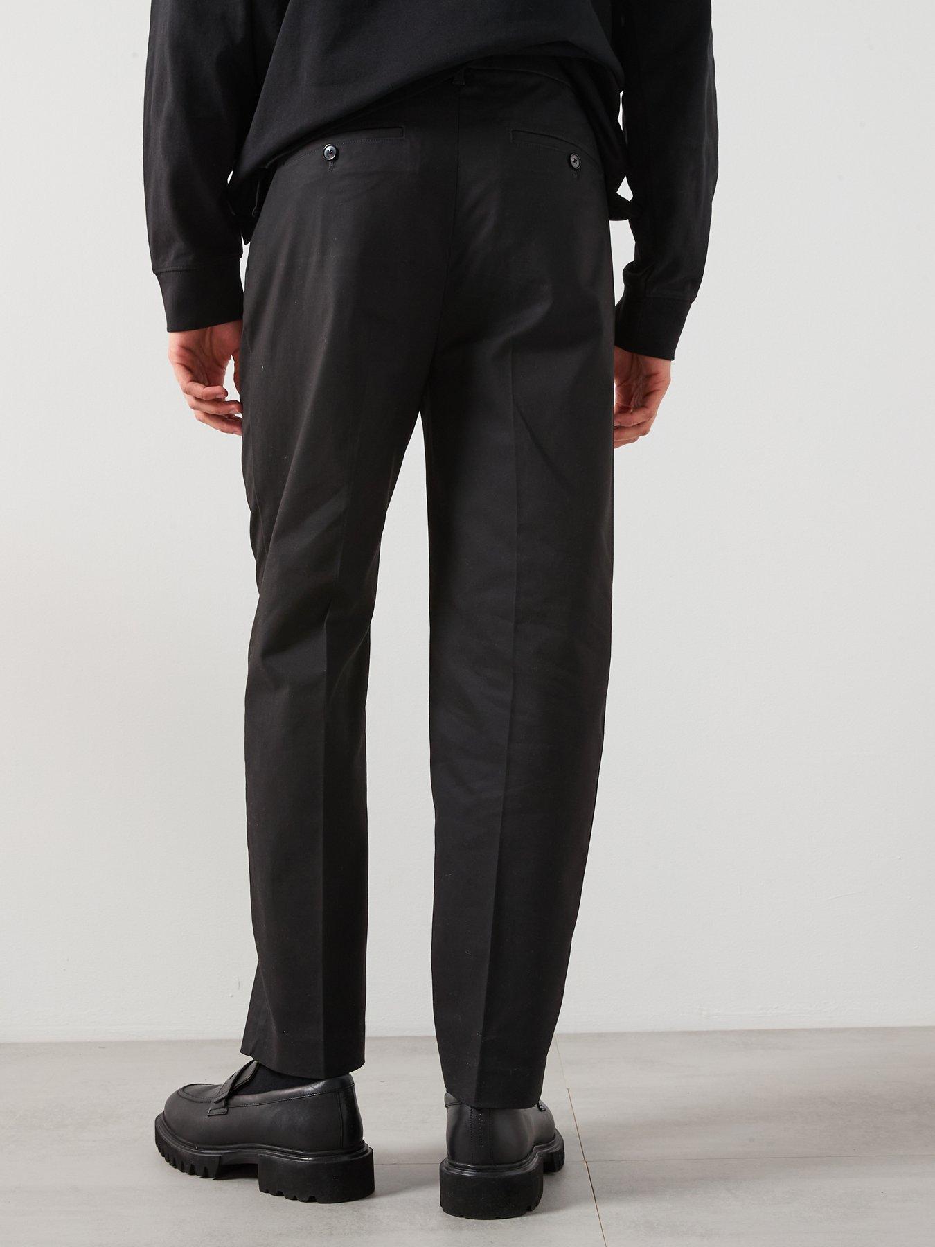 calvin-klein-classic-tapered-pleated-sateen-chinos-blackstillFront