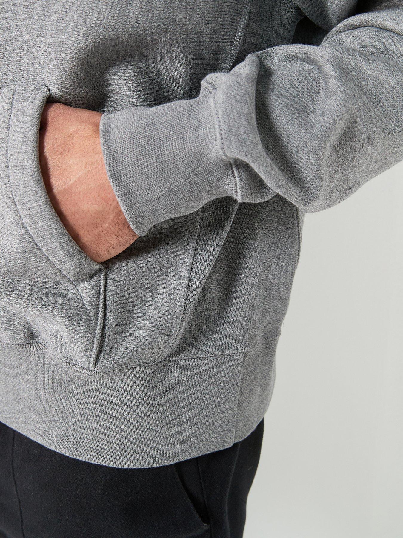 Image 6 of 6 of Calvin Klein Terry Graphic Overhead Hoodie - Grey