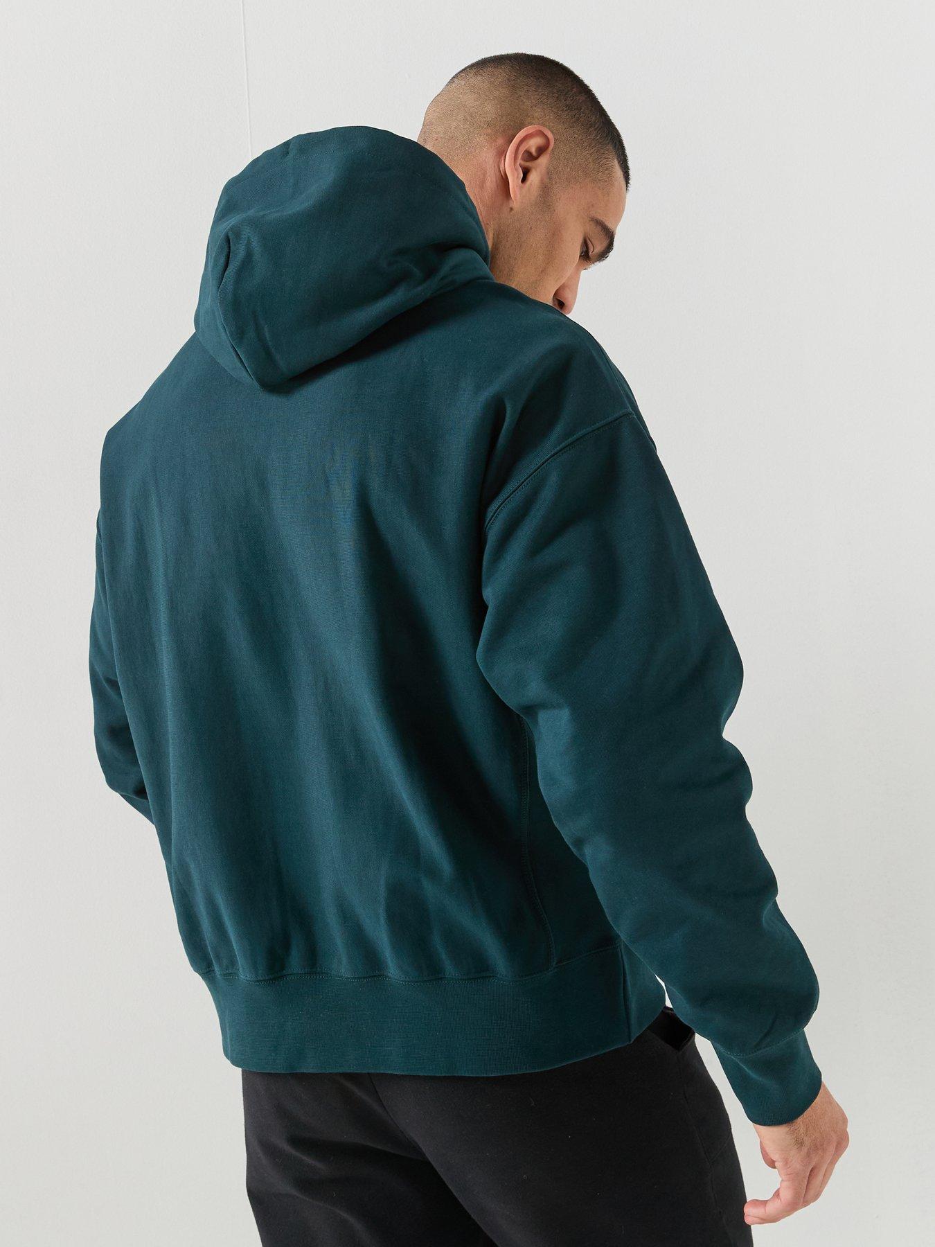 Image 2 of 5 of Calvin Klein Terry Graphic Overhead Hoodie - Navy