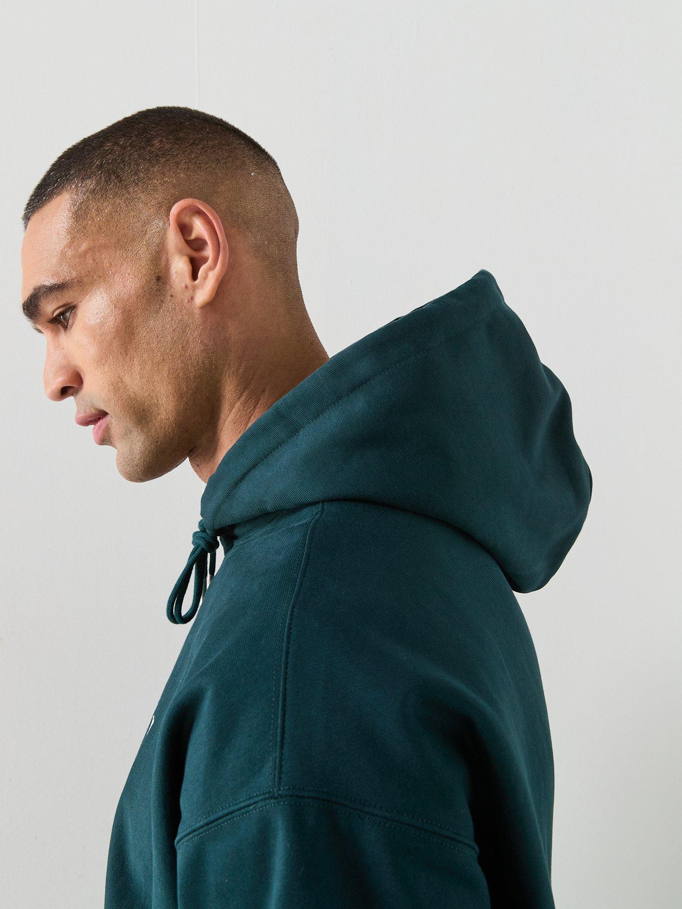 Image 5 of 5 of Calvin Klein Terry Graphic Overhead Hoodie - Navy
