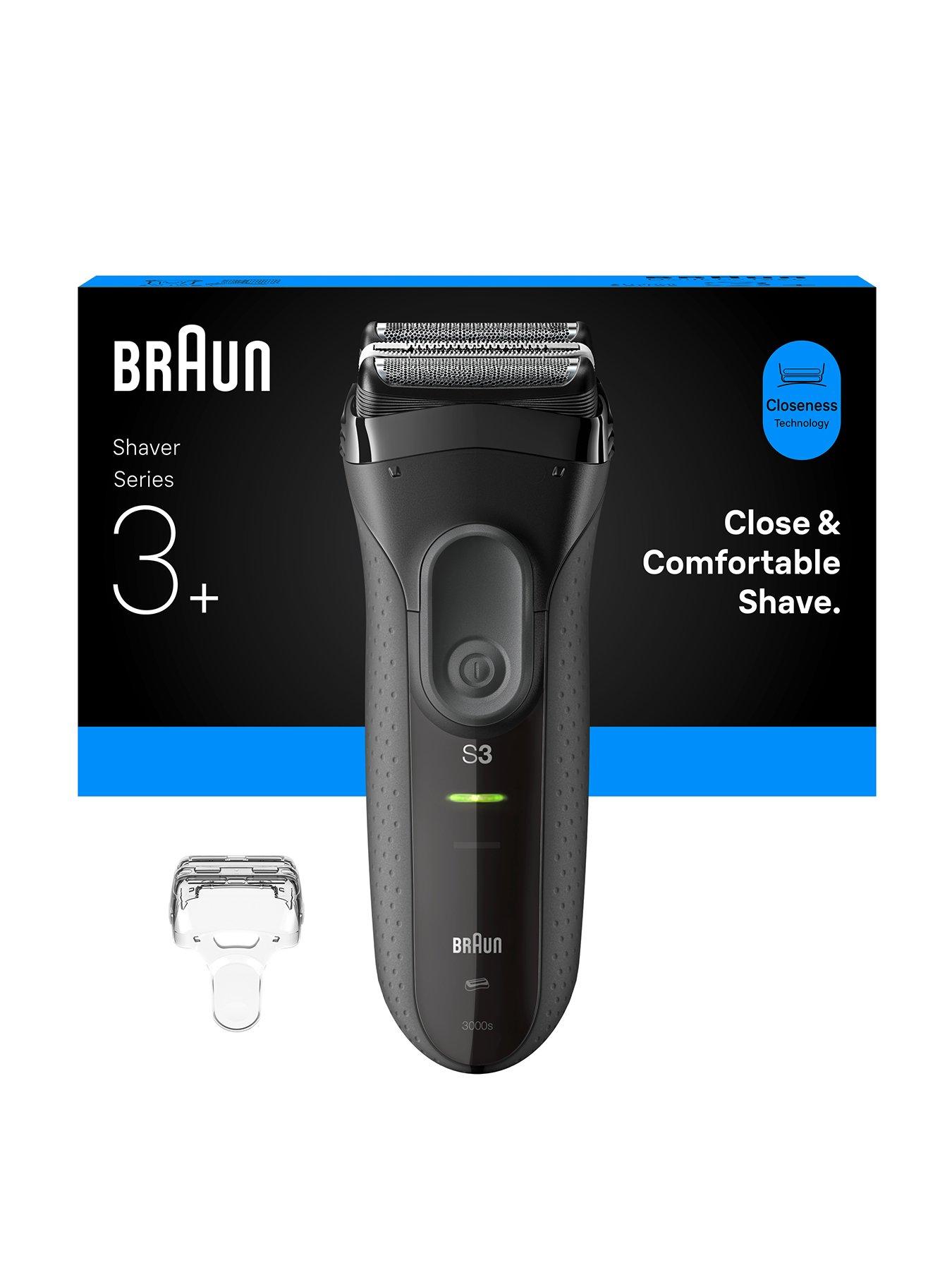 Braun Series 3+ Electric Shaver, Dry, 3000S - Grey