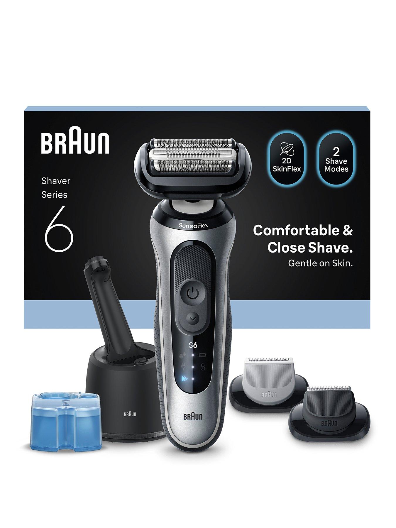 Braun Series 6 Electric Shaver, SmartCare Center, +2 Attachments, 62-S7650CC - Silver