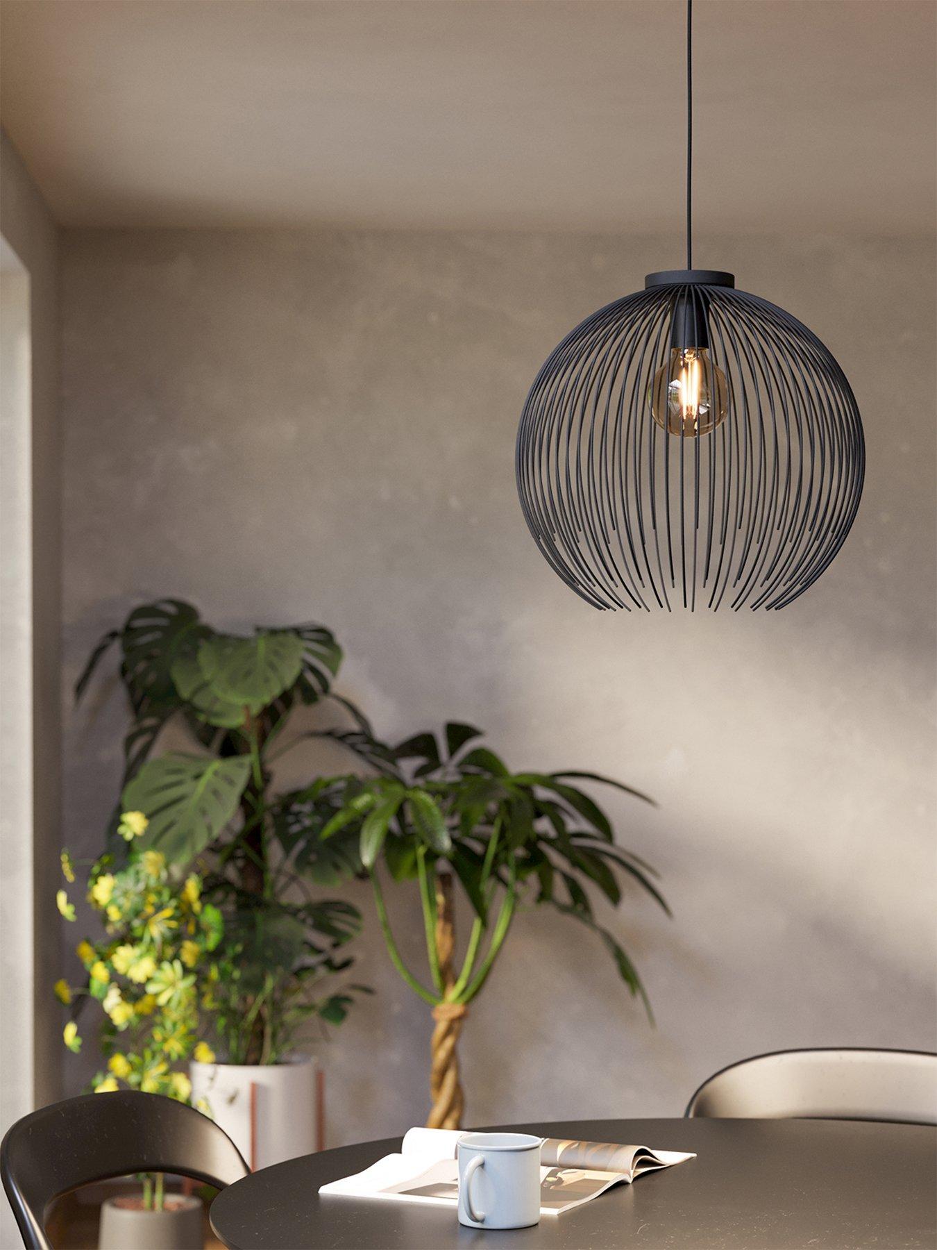 Eglo Venezuela Black Steel Single Pendant Light