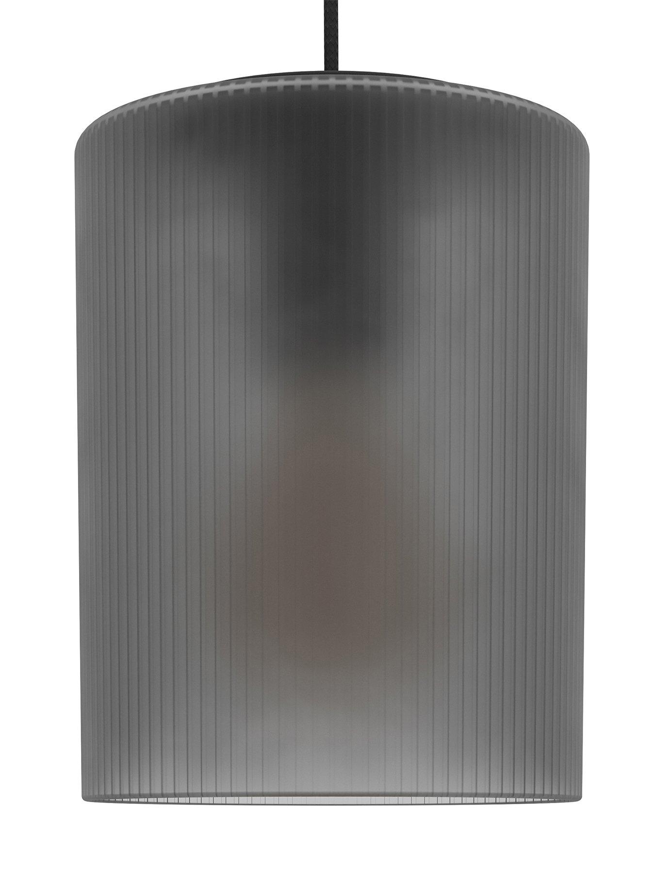 Image 3 of 5 of Eglo Colomera Black Steel &amp; Glass Modern Minimalist Single Pendant