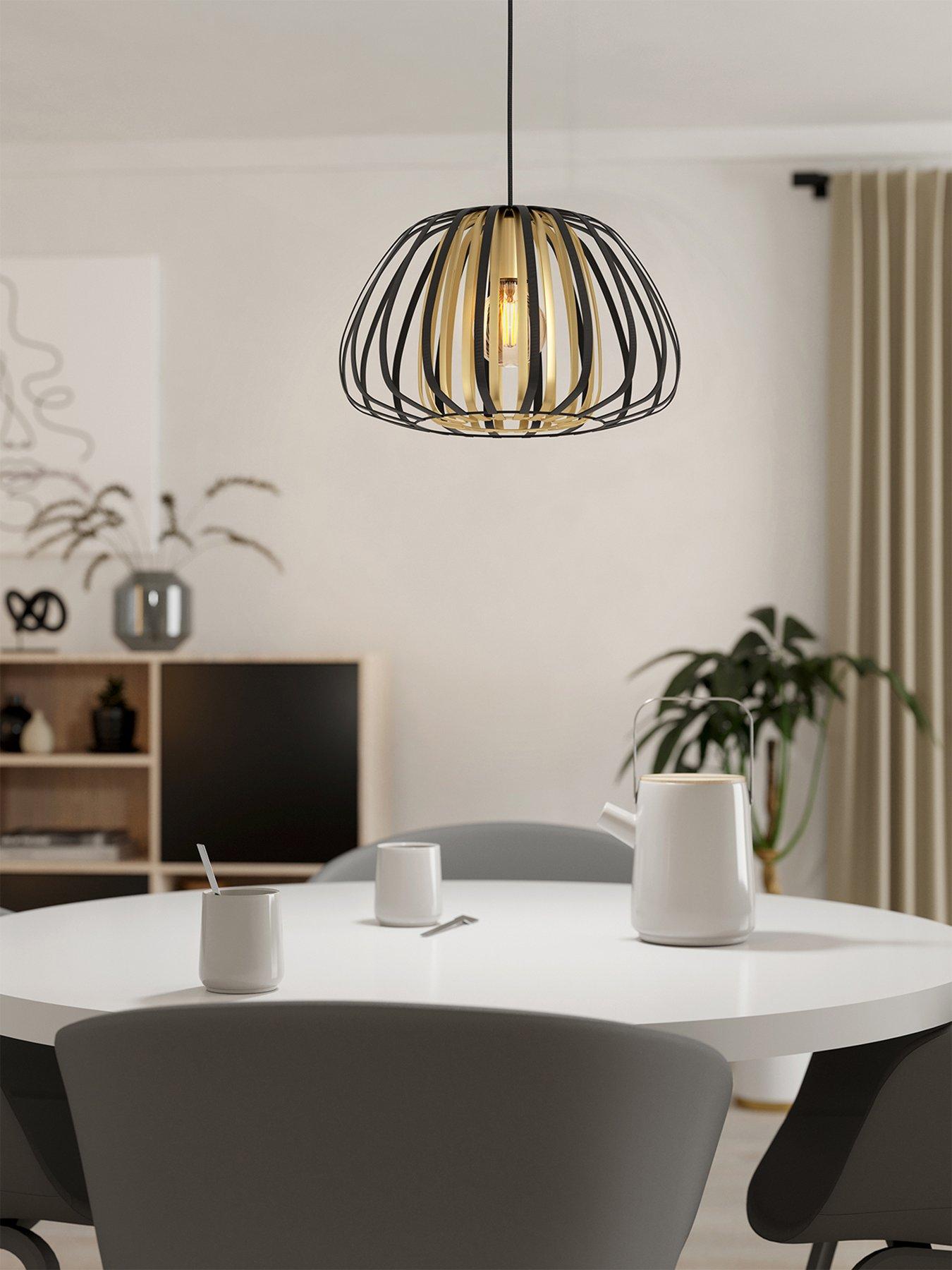 Image 1 of 4 of Eglo Encinitos Black/gold Modern Single Pendant Light
