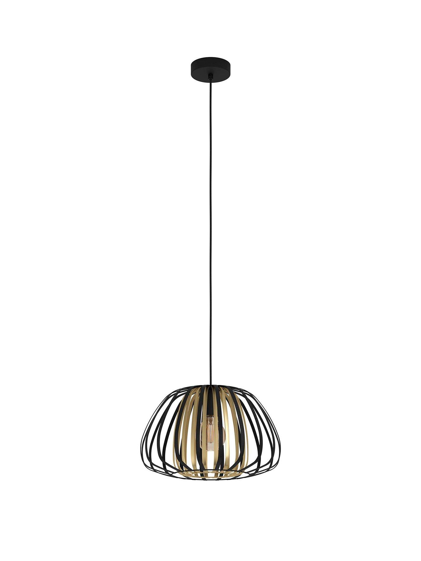 Image 2 of 4 of Eglo Encinitos Black/gold Modern Single Pendant Light